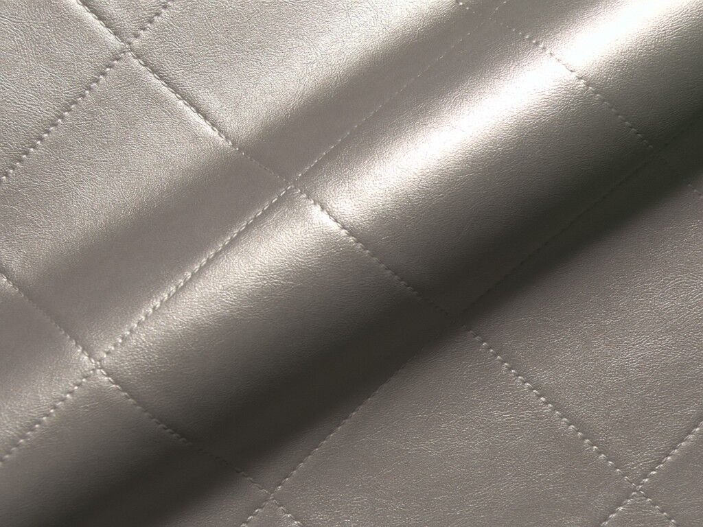 Granada 592 Meterware Kunstleder Gesteppt Grau Granada 592 Meterware Kunstleder Gesteppt Grau