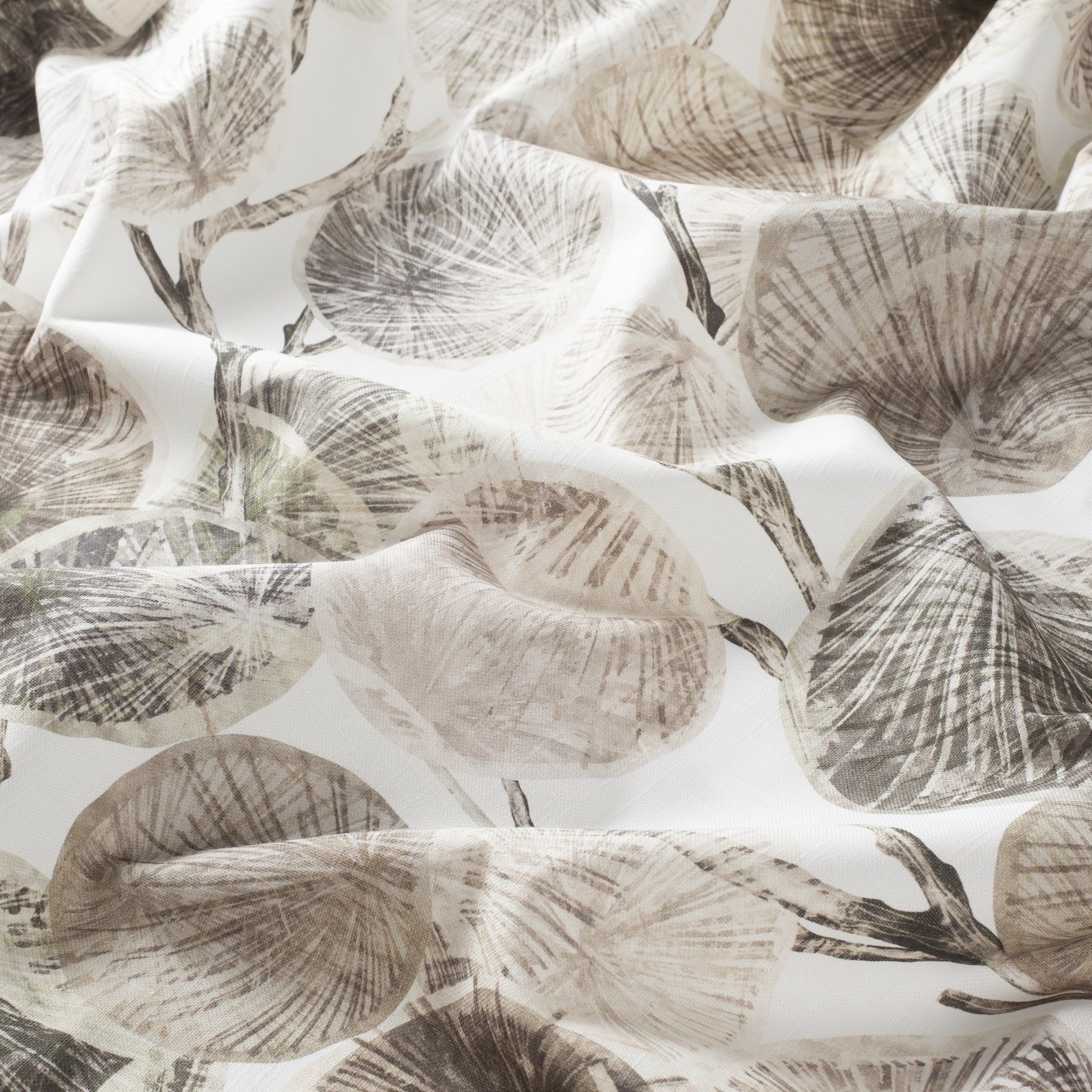 Ch2997 070 Akina Jab Vorhangstoff Meterware Gemustert Beige Braun