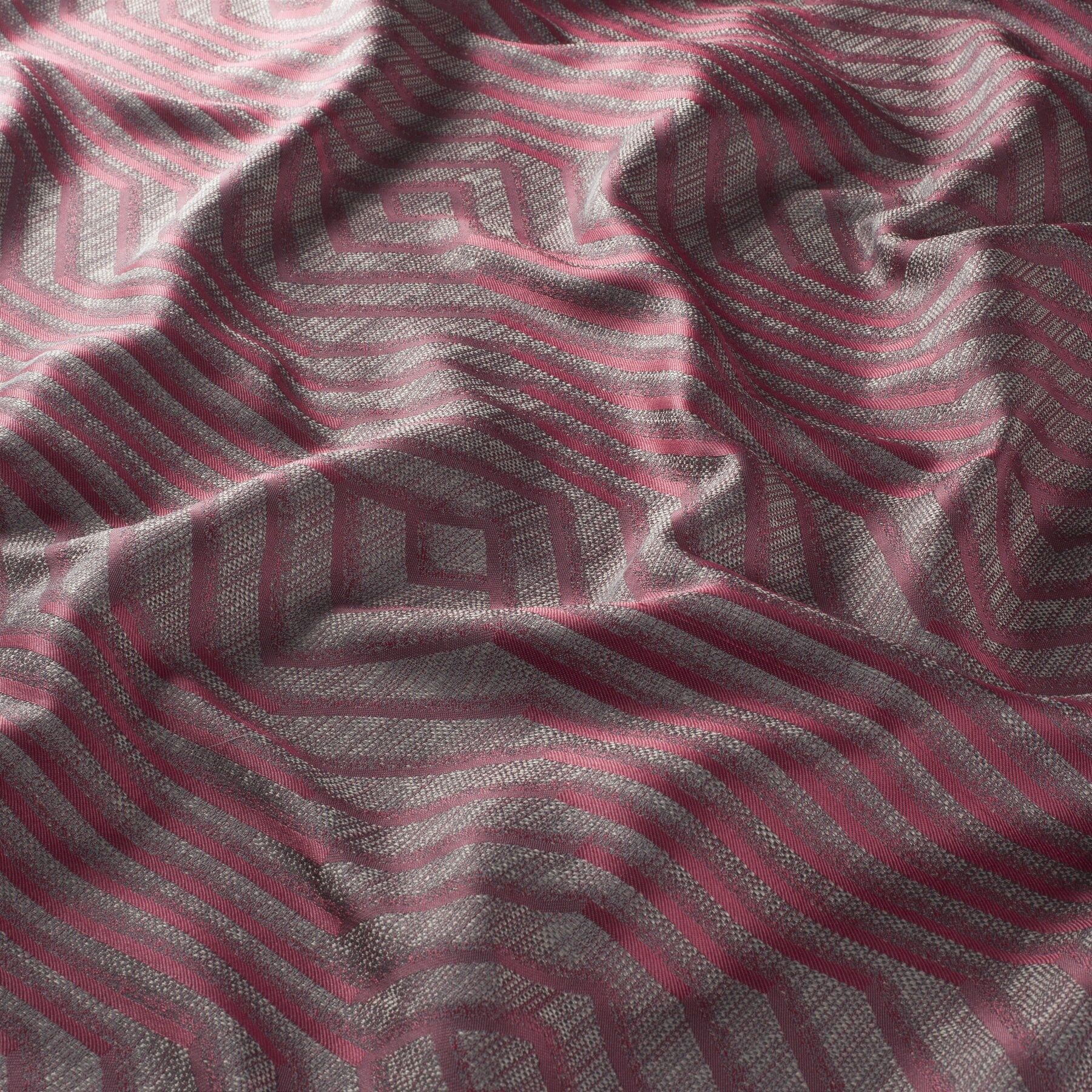 Ja7118 010 Amaris Jab Vorhangstoff Meterware Gemustert Rot