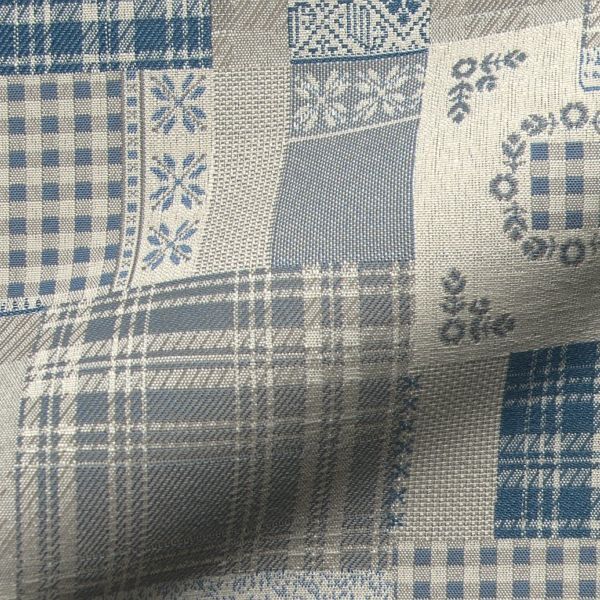 Polsterstoff Landhaus Blau Gemustert Meran Cs 980 Blau Von Hoepke Textiles