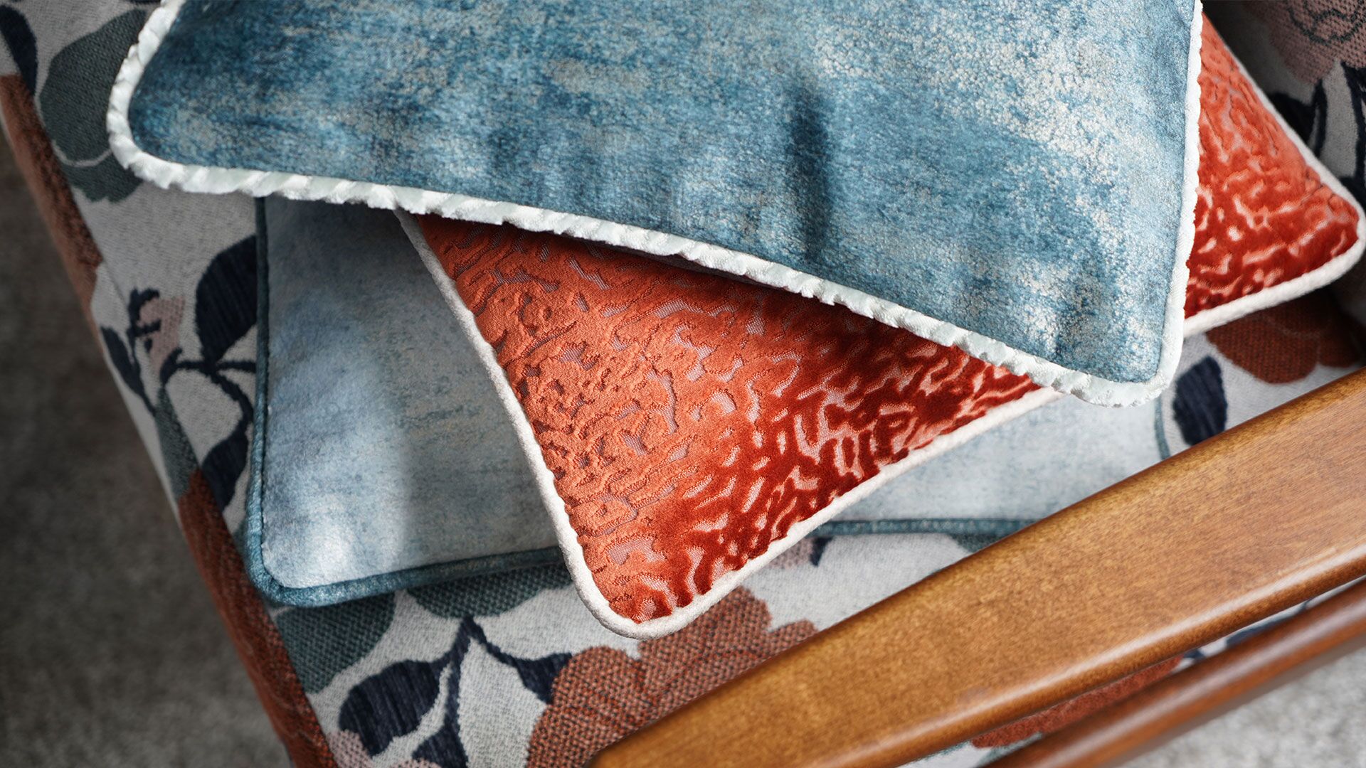 Cozy Velour Möbelstoff Sonnhaus Petrol