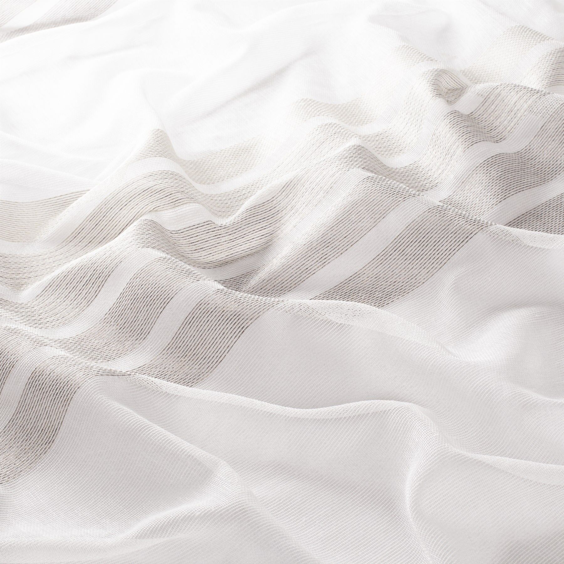 9 7908 020 Heaven Transparente Jab Wohnzimmer Gardine Gestreift Weiss Beige Grau