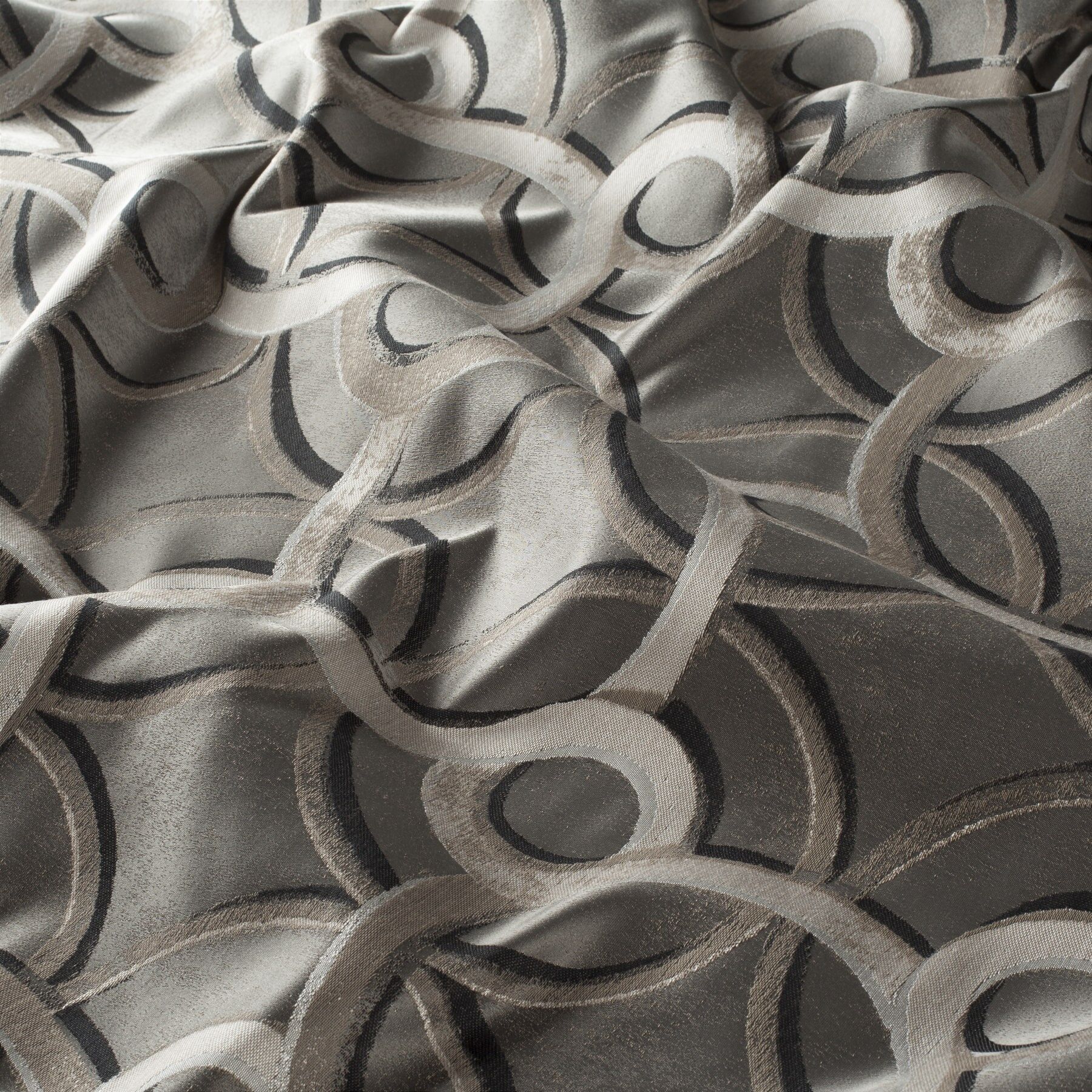 Ja7010 091 Mauro Moderne Jab Anstoetz Vorhaenge Dekostoff Gemustert Beige Grau Schwarz