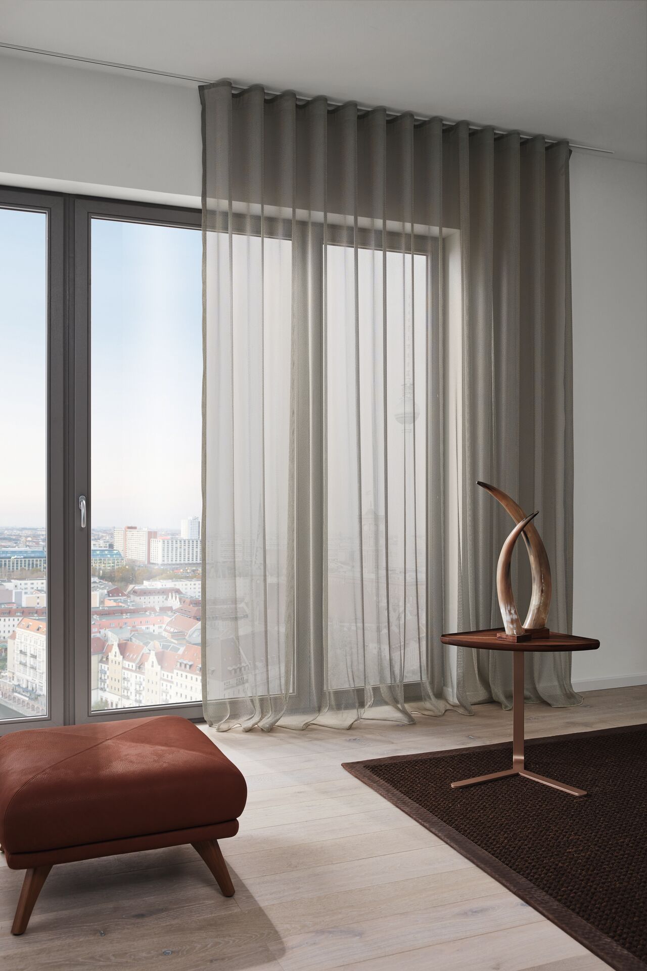 Averie Moderne Transparente Wohnzimmer Gardinen Weiss