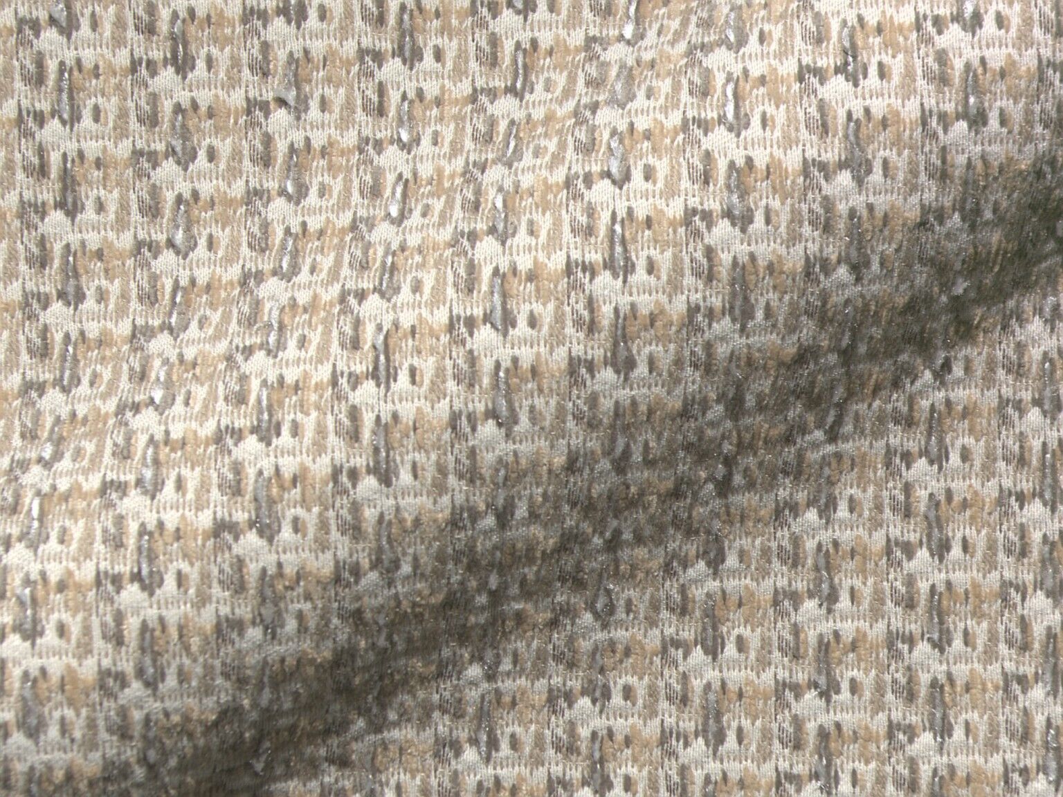 Lawa 450 Q2 Moebelstoff Polsterstoff Hoepke Grob Gewebt Gestreift Beige