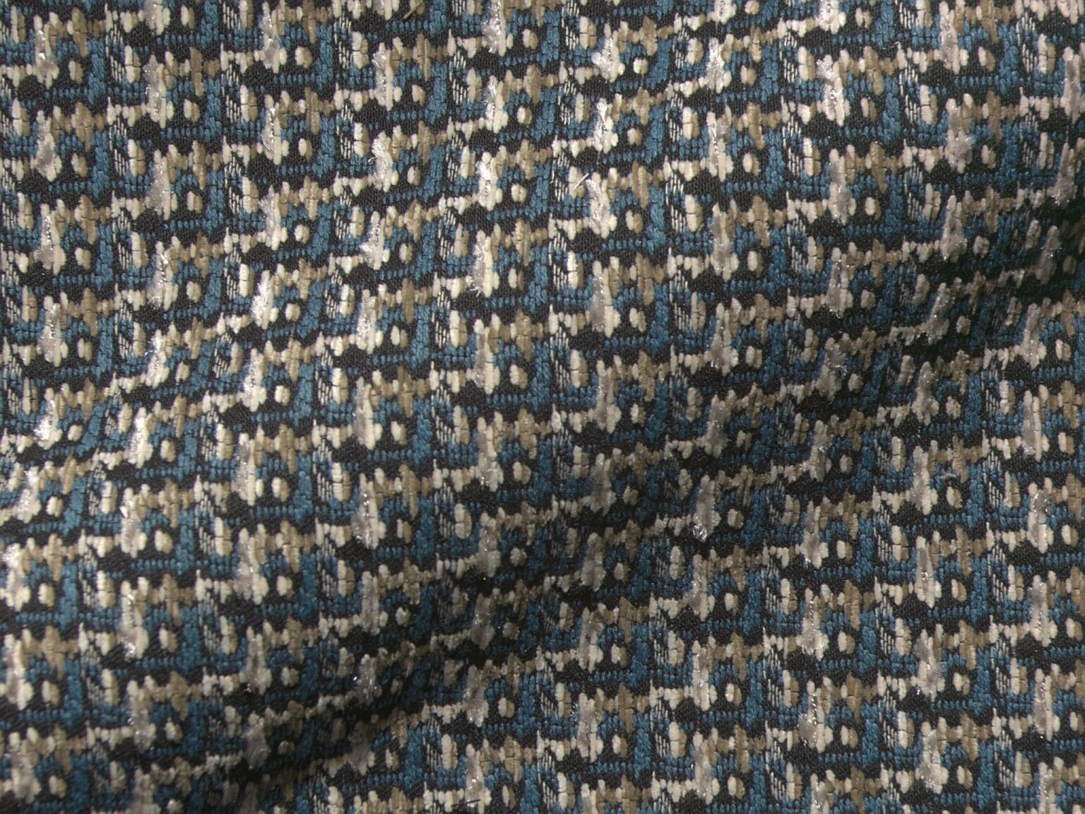 Lawa 451 Q2 Moebelstoff Polsterstoff Hoepke Grob Gewebt Gestreift Blau
