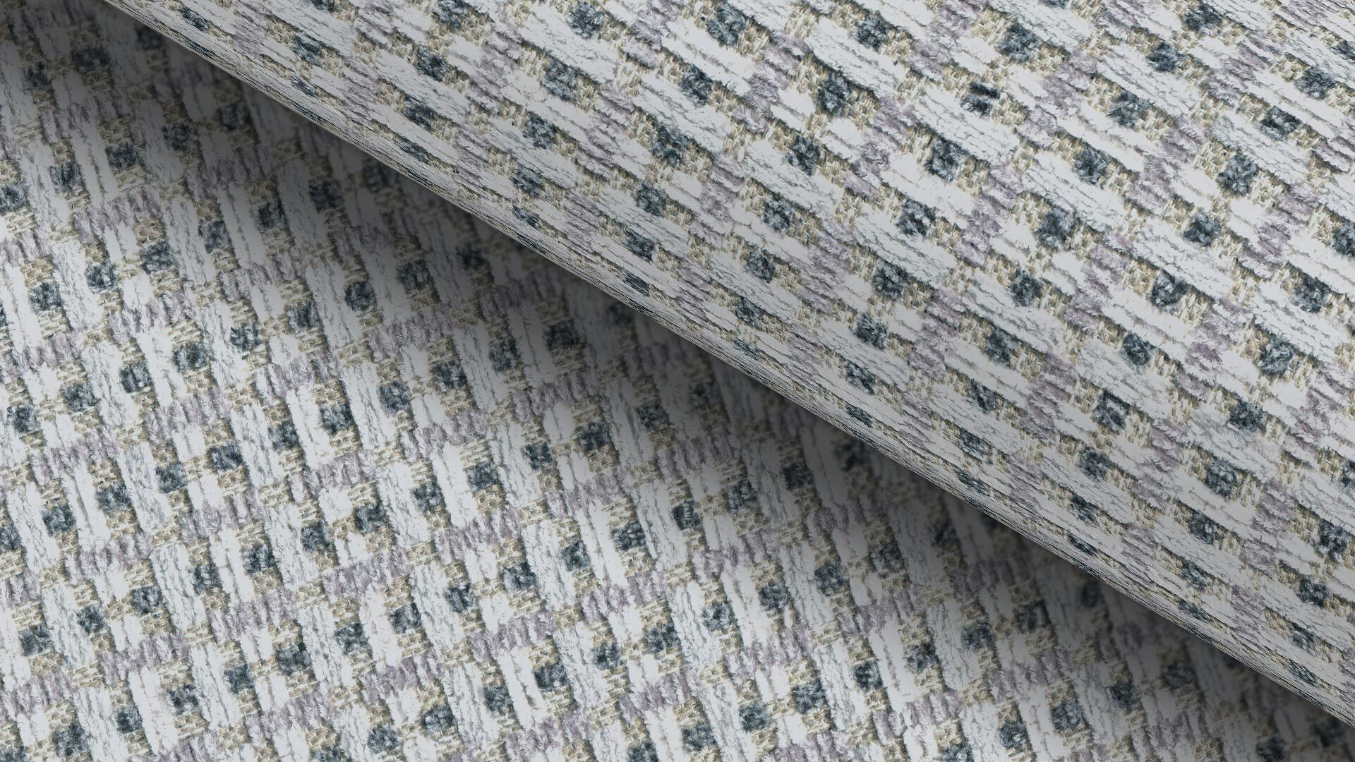 Möbelstoff Braga 313204 Karo Silber