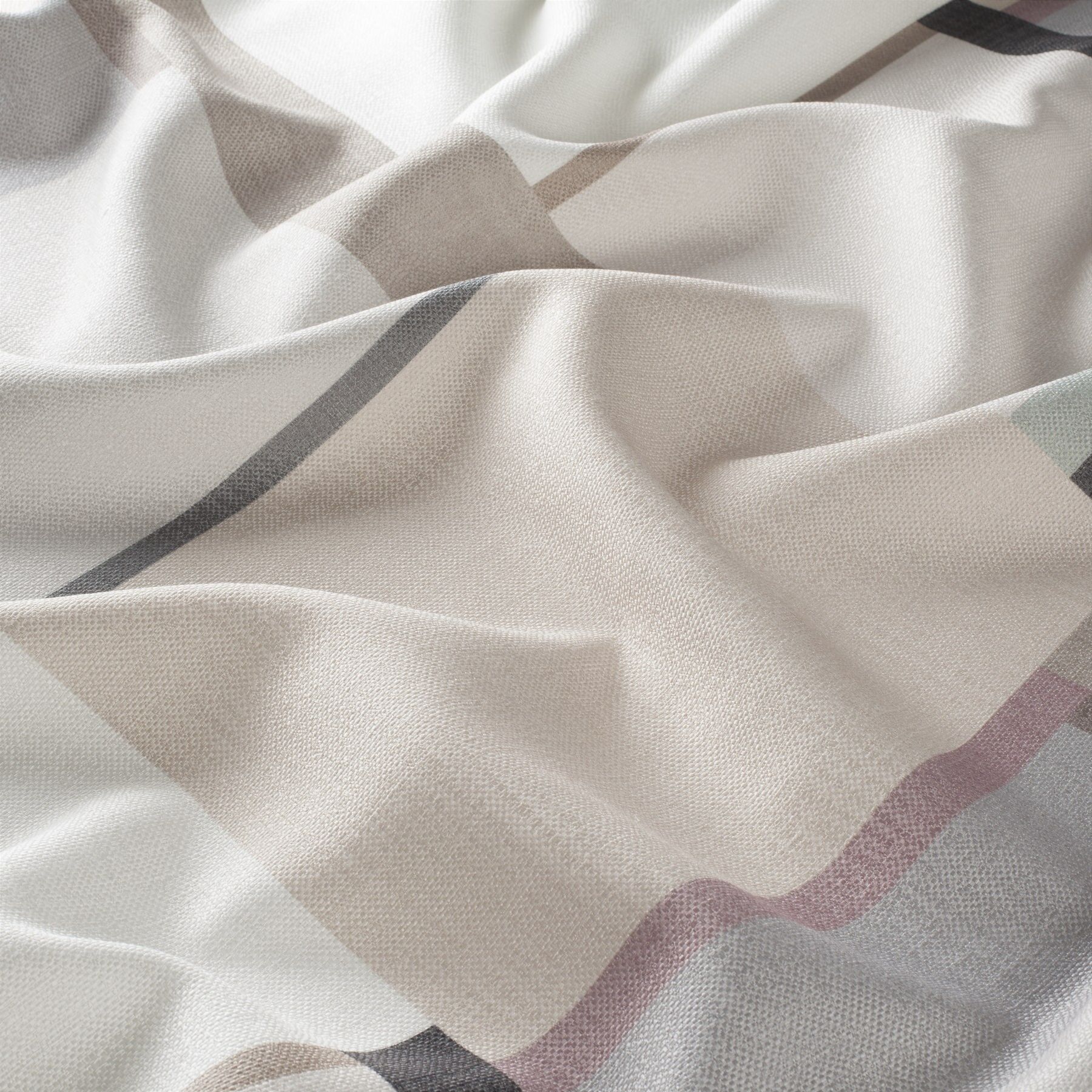 Ja8036 070 Squares Moderne Vorhangstoffe Jab Anstoetz Meterware Gemustert Beige Braun Gruen Rosa Grau