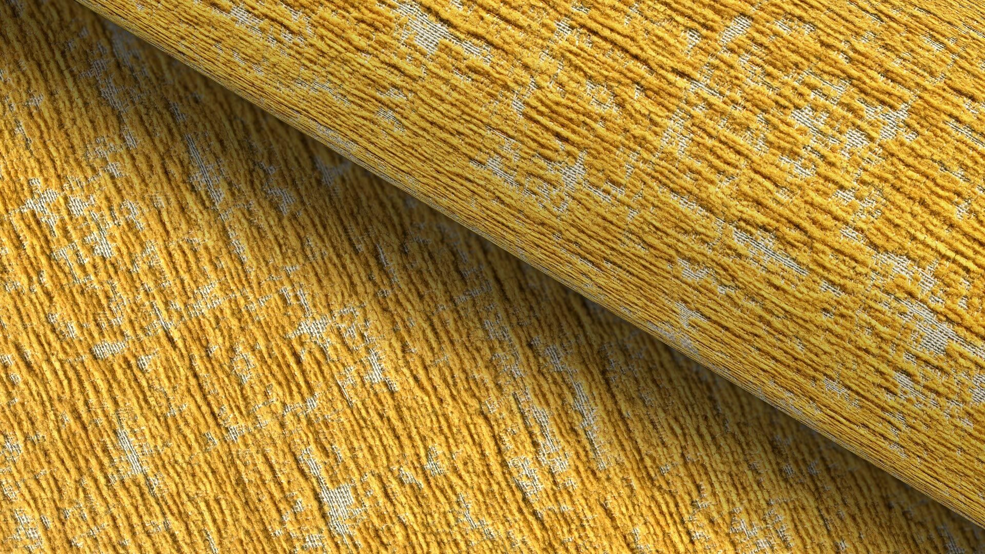 396020 Modena Nachhaltiger Chenille Polsterstoff Fleckschutz Curry