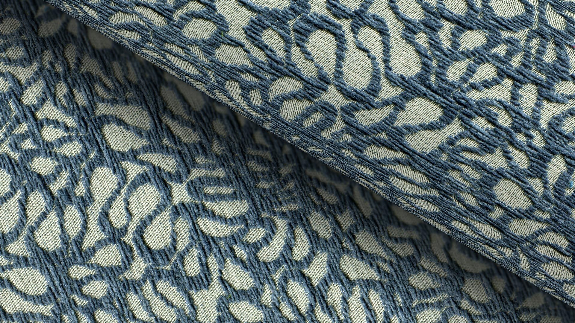 396030 Padua 1 Nachhaltiger Sonnhaus Polsterstoff Gemustert Blau
