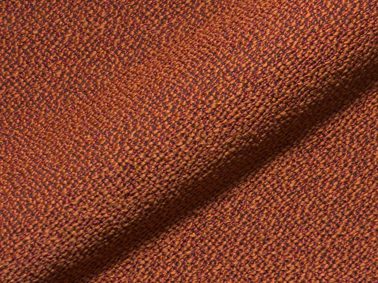 Glow 516 Q2 Hoepke Polsterstoff Moebelstoff Fleckschutz Modern Boucle Grob Orange