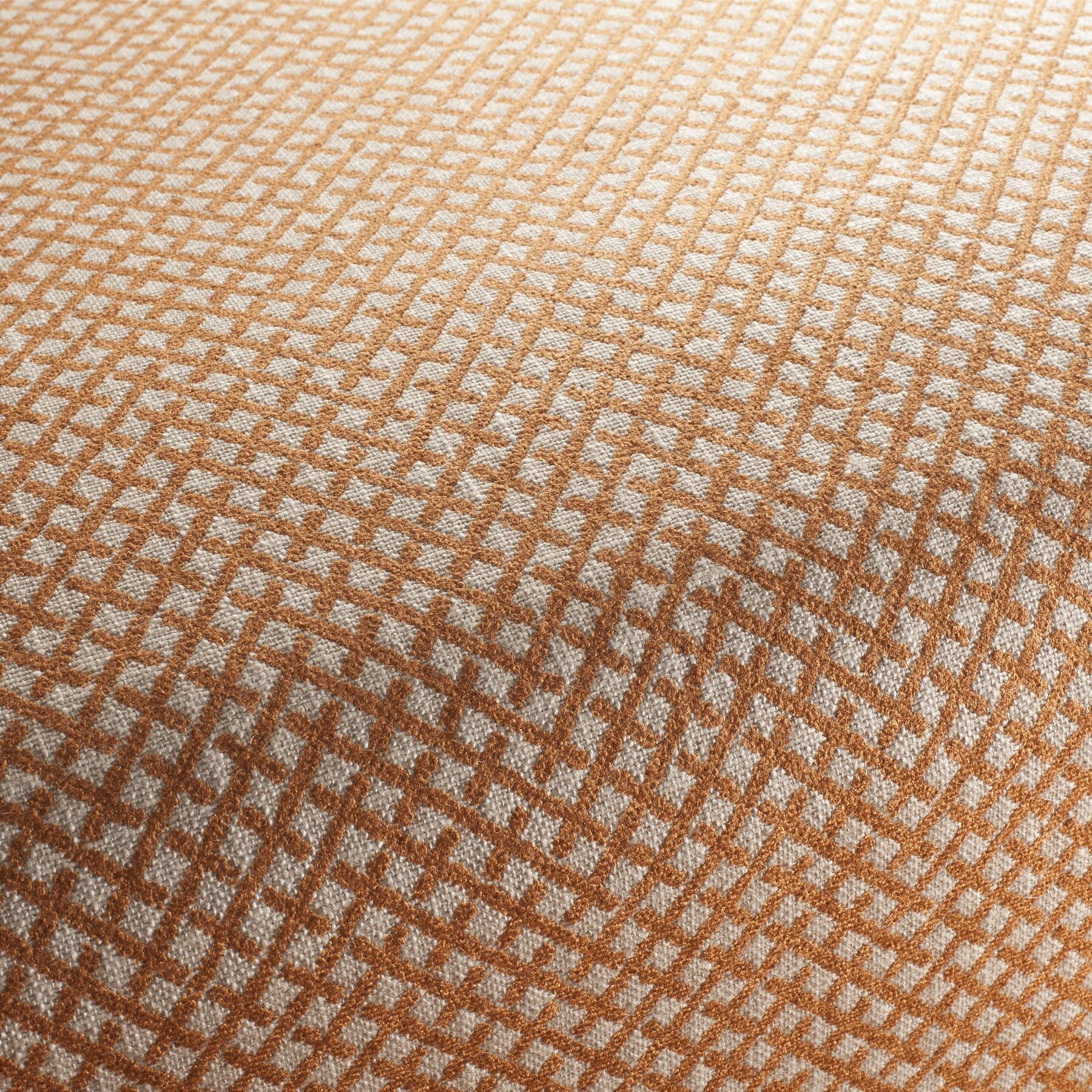 9 2457 060 Tenerife Jab Anstoetz Chenille Bezugsstoff Gemustert Orange Beige