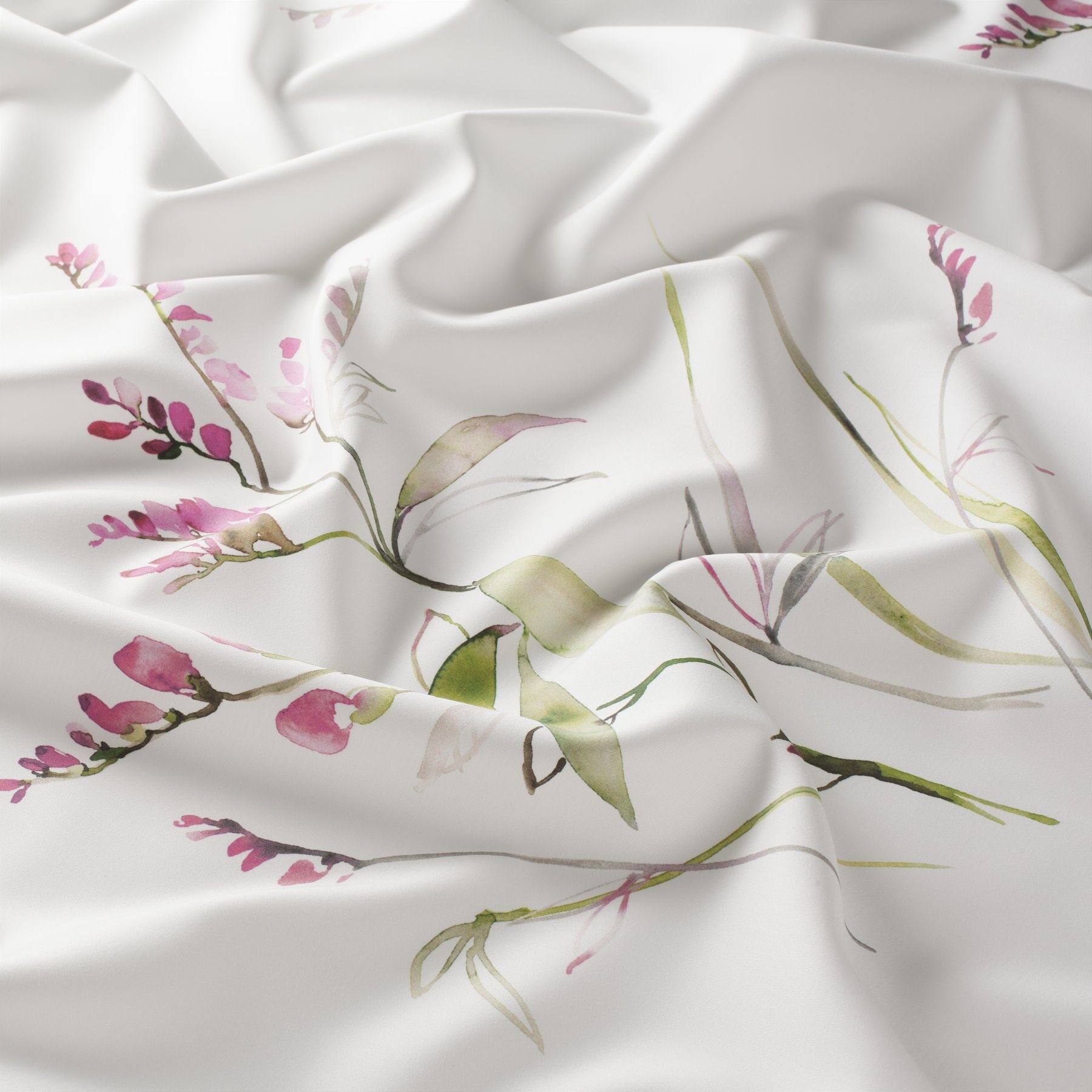 1 8894 060 Blossoms Jab Vorhangstoff Meterware Mit Blumenmuster Rosa