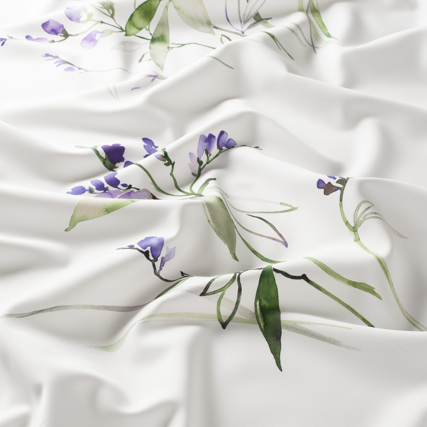 1 8894 080 Blossoms Jab Vorhangstoff Meterware Mit Blumenmuster Lila