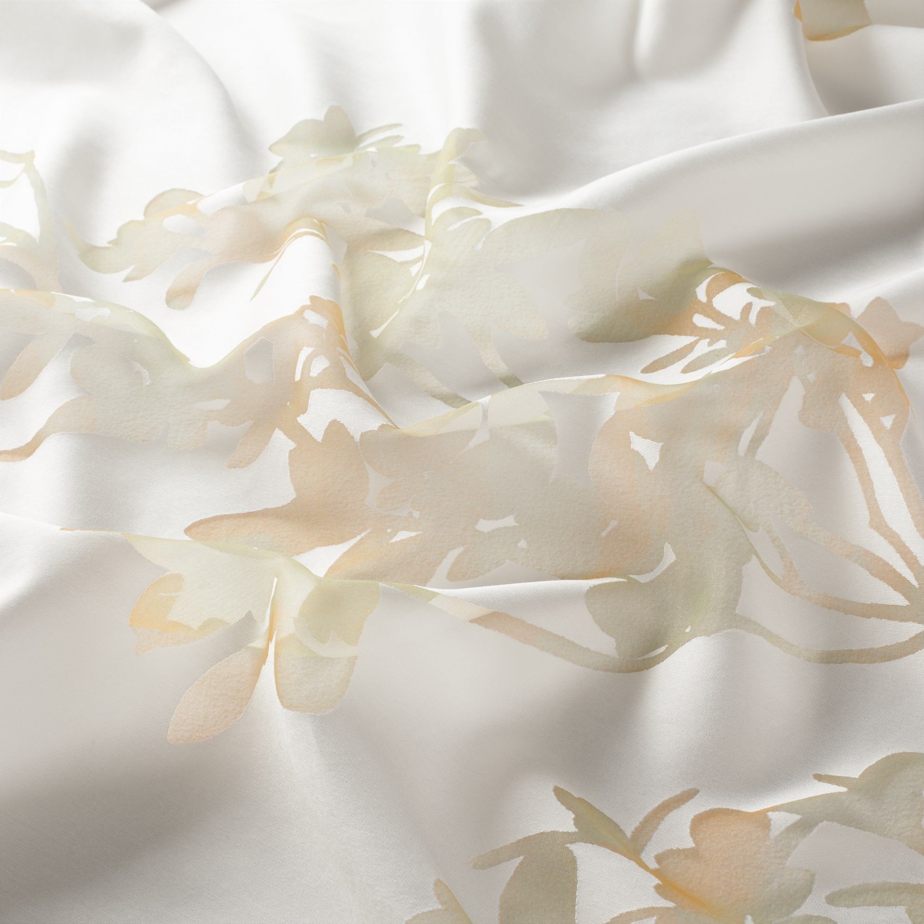 1 8898 030 Rosaly Jab Vorhangstoff Meterware Mit Blumenmuster Gelb