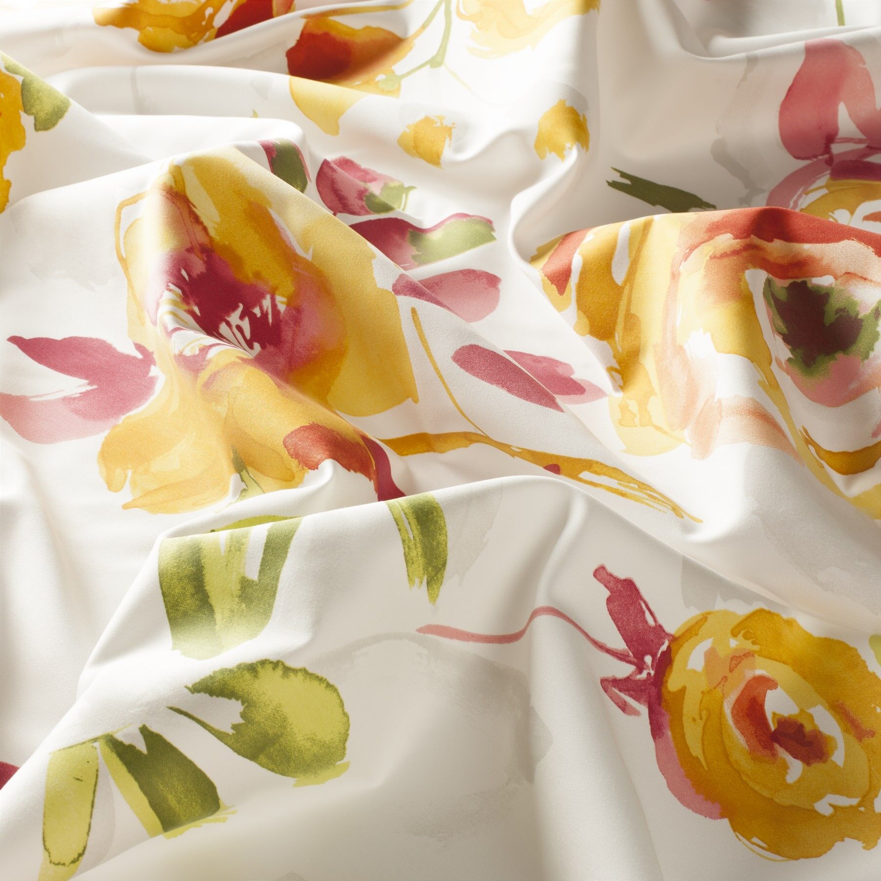 8 1793 060 Bella Jab Vorhangstoff Meterware Mit Blumenmuster Gelb