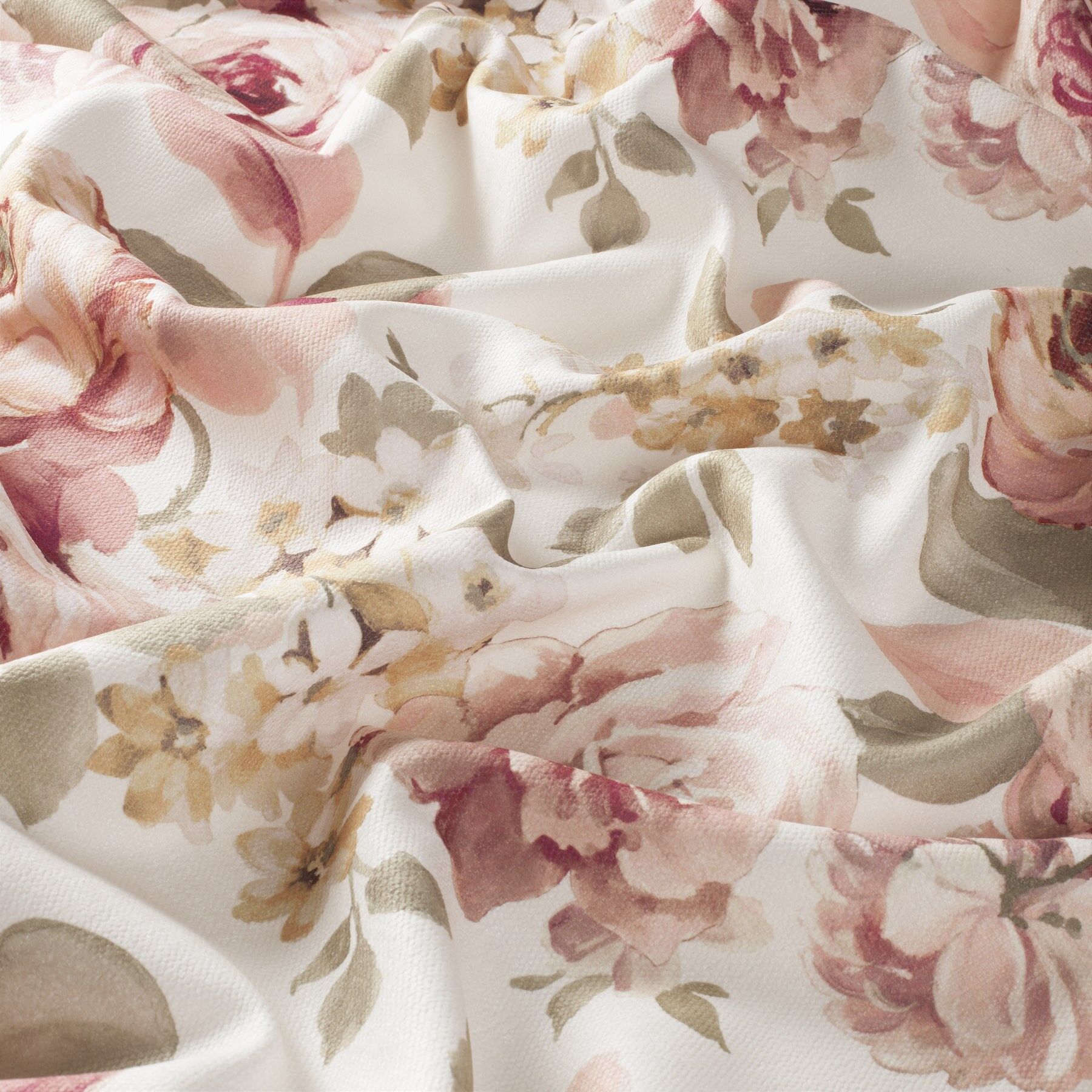 8 1845 060 Rosalind Jab Vorhangstoff Meterware Mit Blumenmuster Rosa