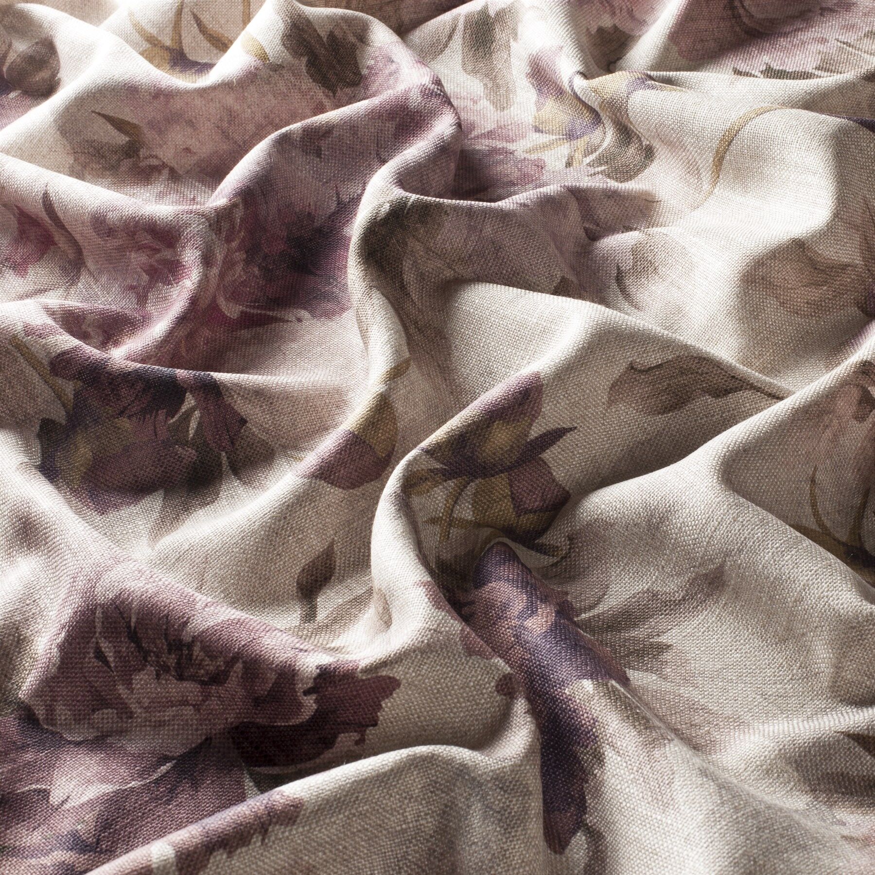 Ca1444 060 Fiore Botanico Jab Vorhangstoff Meterware Mit Blumenmuster Beige Rosa