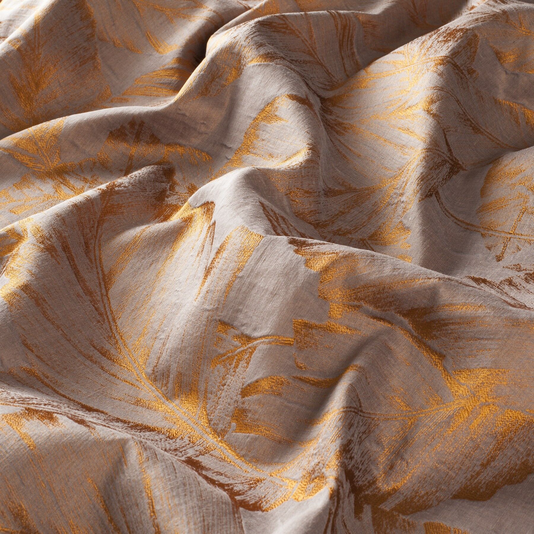Ca1512 061 Ancient Land Jab Vorhangstoff Meterware Mit Blumenmuster Orange