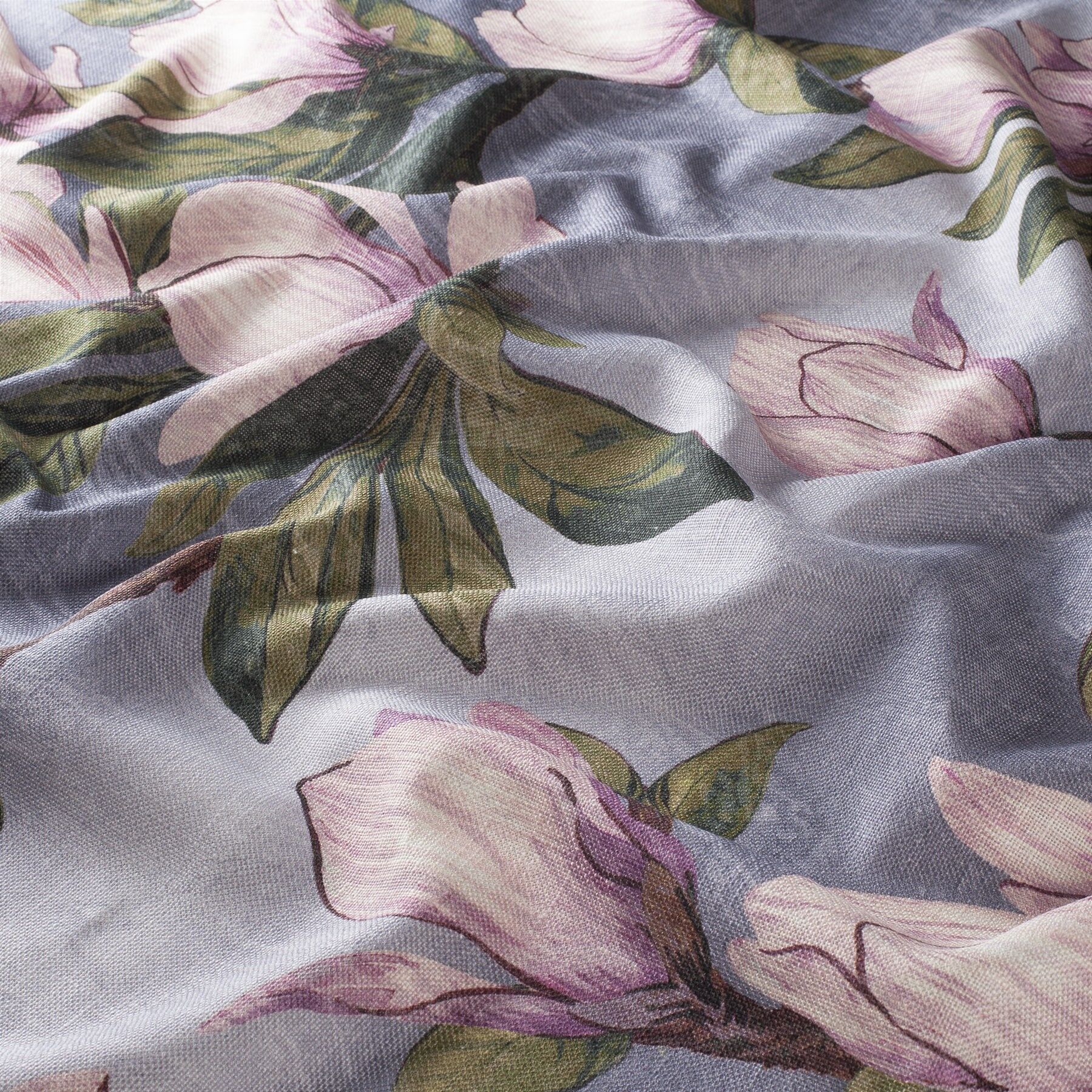 Ca1692 091 Timeless Beauty Jab Vorhangstoff Meterware Mit Blumenmuster Grau Rosa