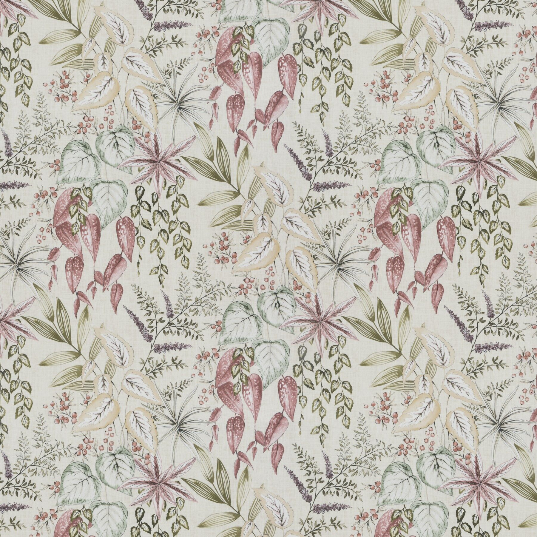Gs1006 010 Avignon Jab Vorhangstoff Meterware Mit Blumenmuster Beige Gruen Rot 1