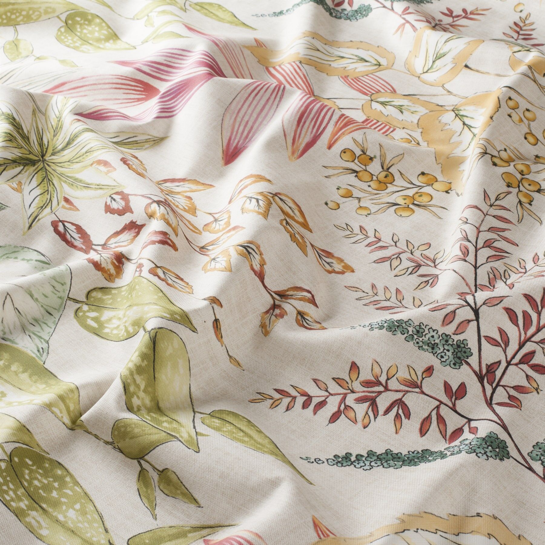 Gs1006 061 Avignon Jab Vorhangstoff Meterware Mit Blumenmuster Gruen Rosa Gelb