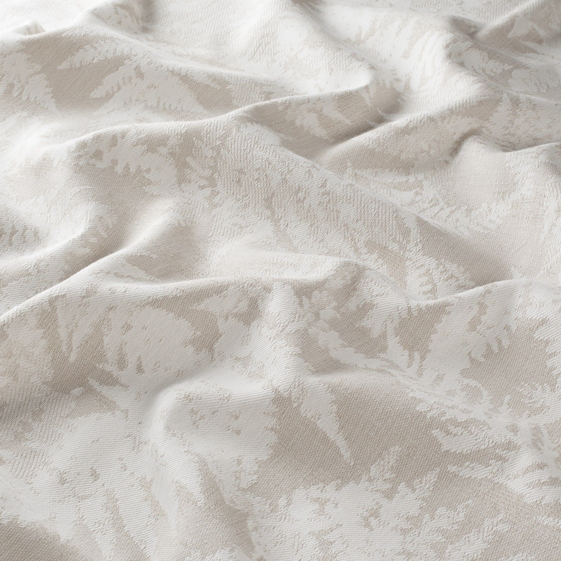 Ja7063 070 Cocoon Jab Vorhangstoff Meterware Gemustert Creme Beige