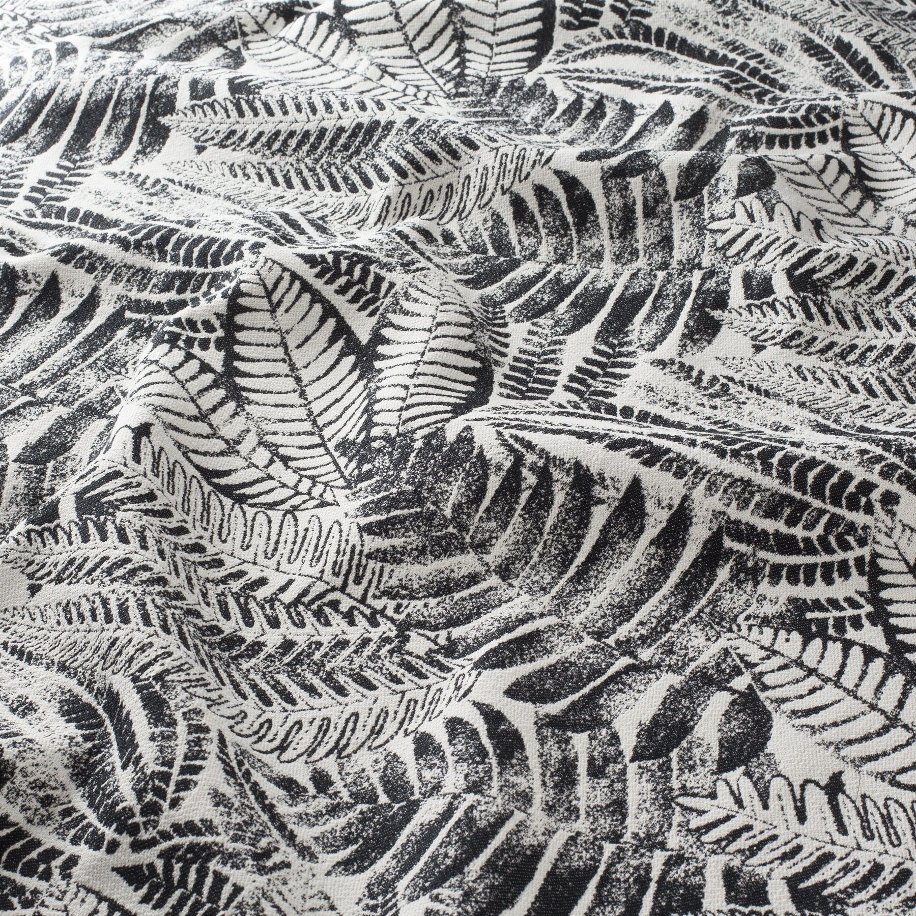 Ja7075 099 Palmera Jab Vorhangstoff Meterware Gemustert Schwarz