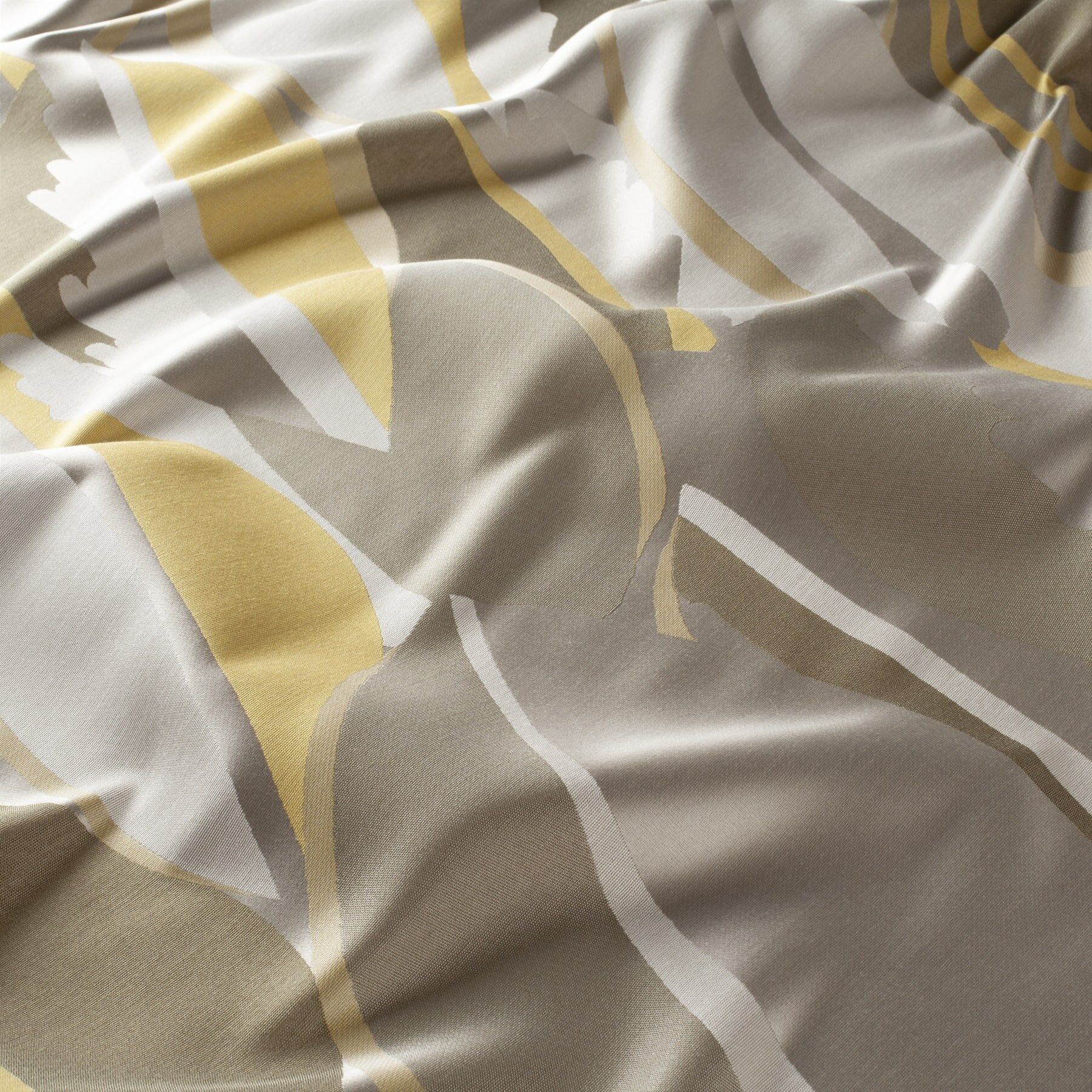 Ja7085 040 Bosco Jab Vorhangstoff Meterware Gemustert Gelb Beige