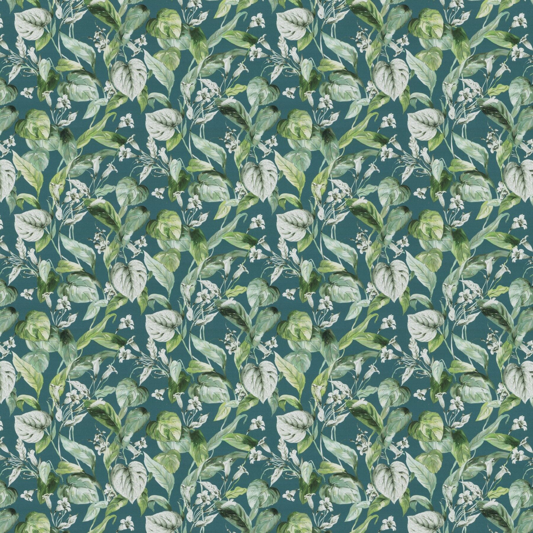 Ja8038 031 Fine Leaves Jab Vorhangstoff Meterware Gemustert Gruen 1