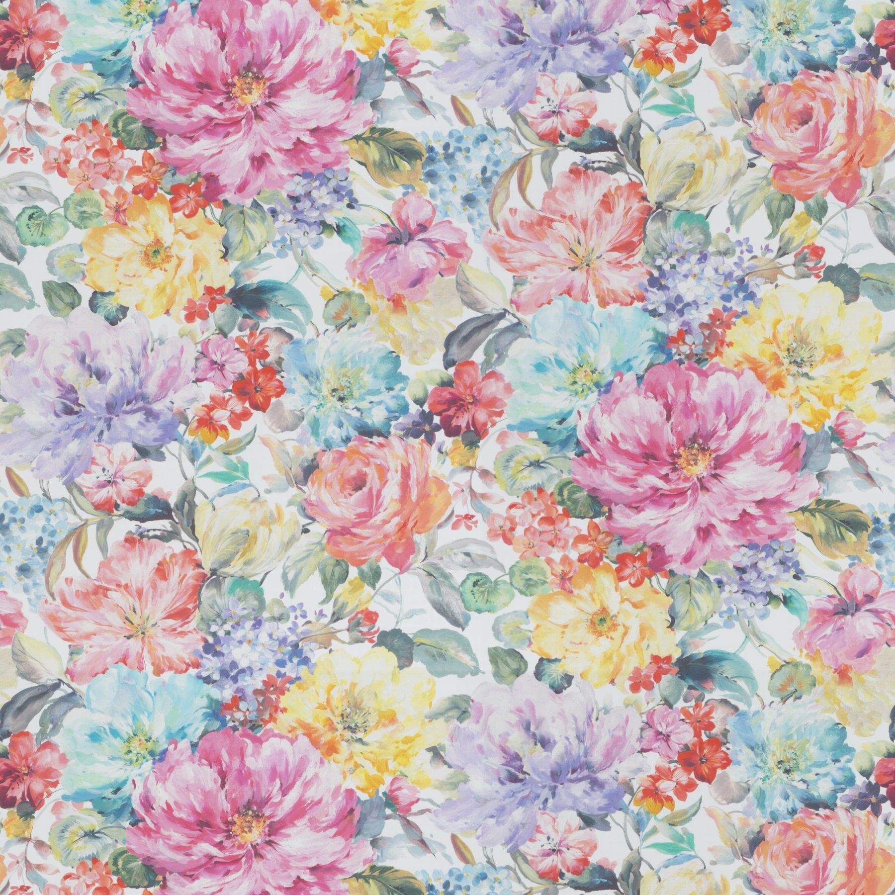 Ja8054 060 Flowersea Jab Vorhangstoff Meterware Mit Blumenmuster Bunt 1