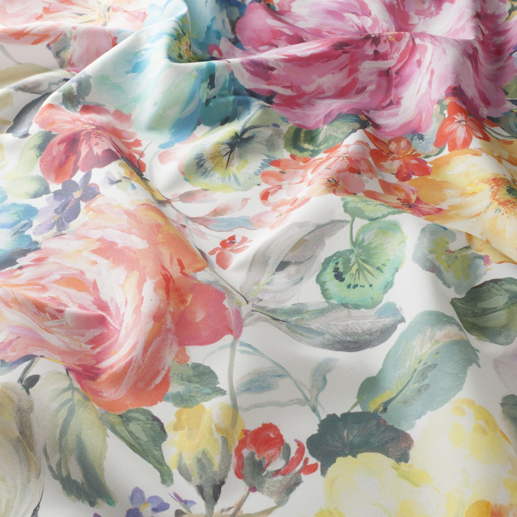 Ja8054 060 Flowersea Jab Vorhangstoff Meterware Mit Blumenmuster Bunt