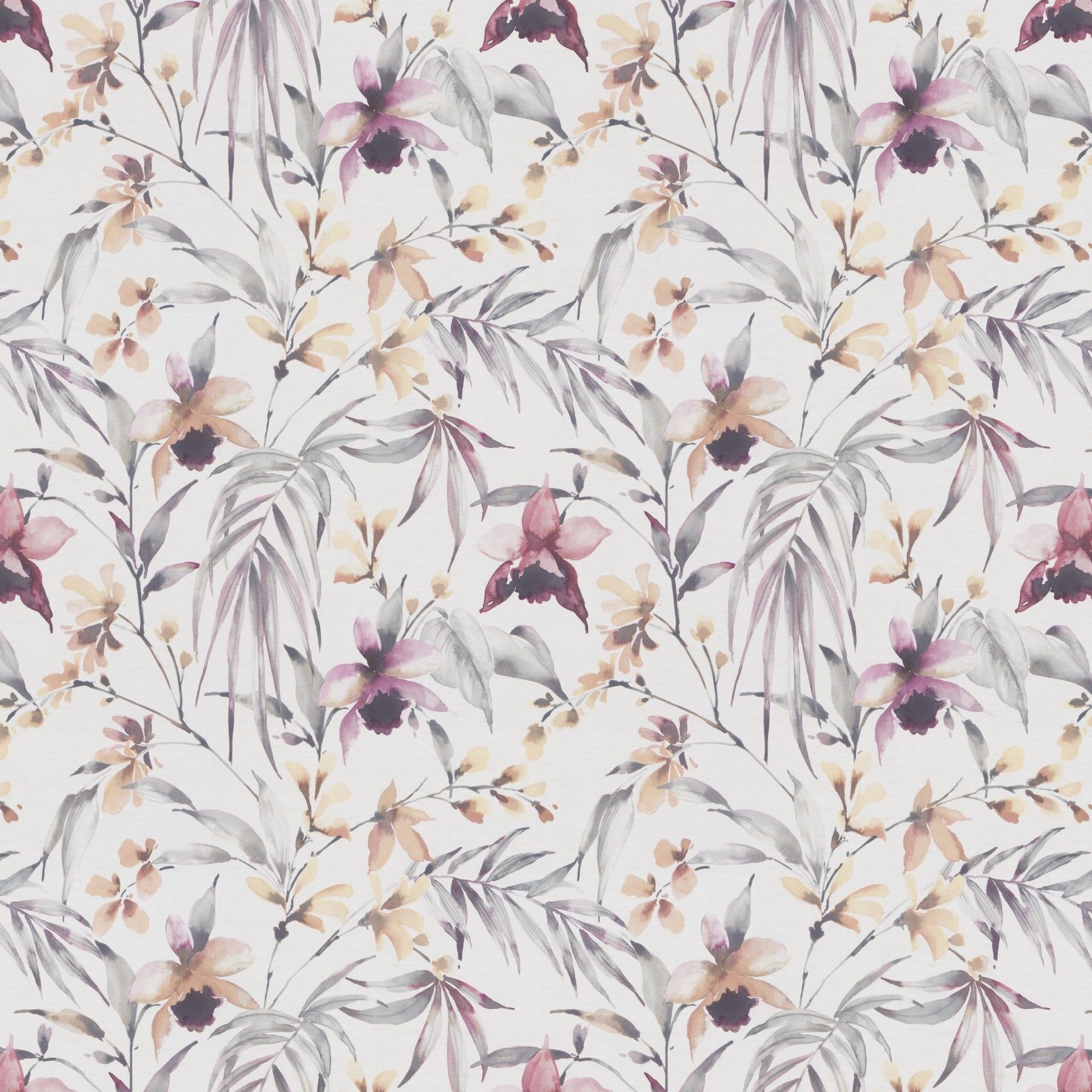 8 1876 060 Summertime Jab Vorhangstoff Meterware Mit Blumenmuster Rosa Weiss 1