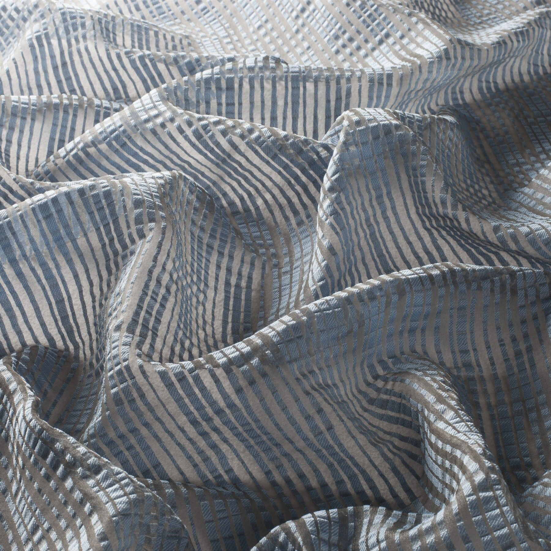 9 7695 050 Callida Jab Vorhangstoff Meterware Gemustert Blau