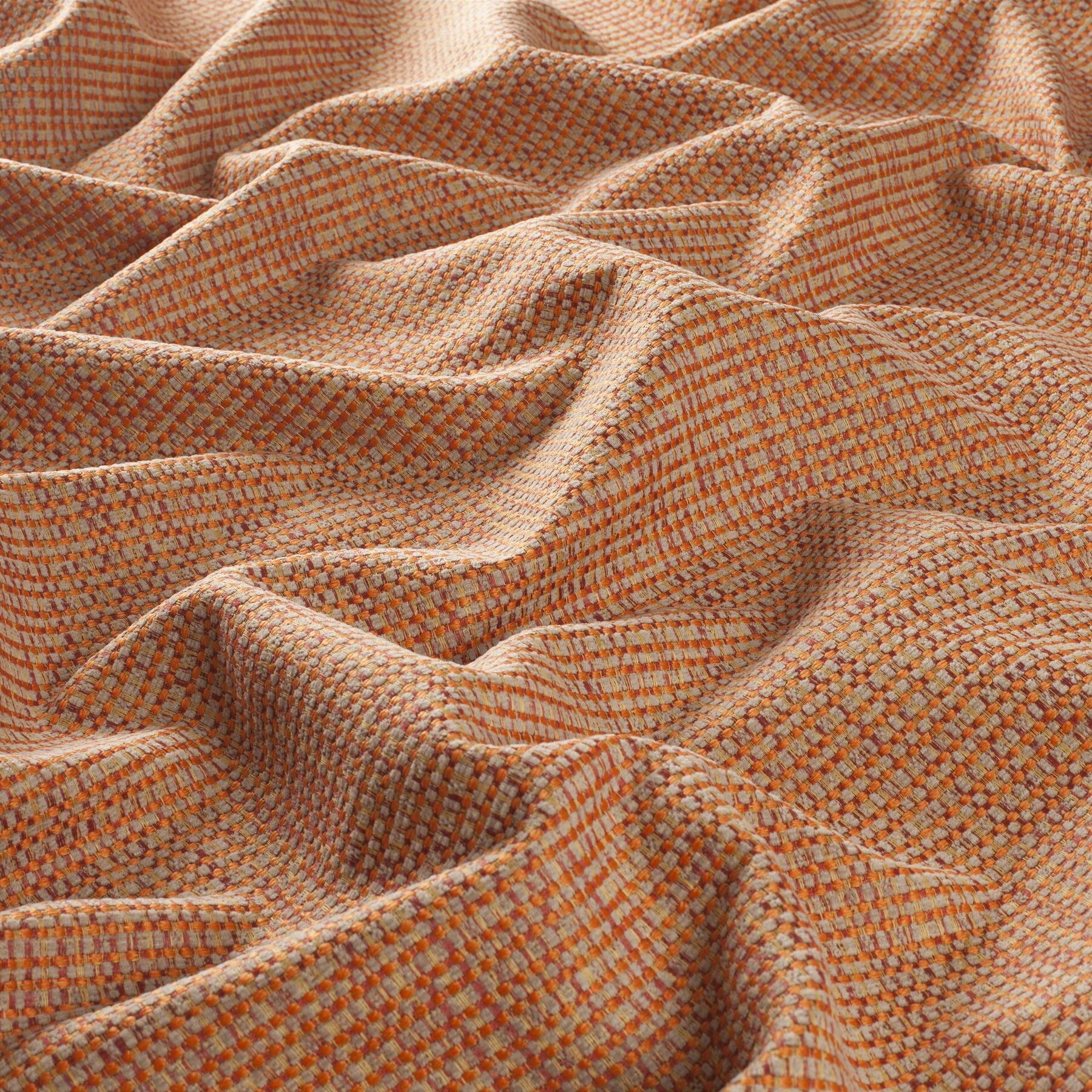 9 7867 061 Halifax Jab Vorhangstoff Meterware Gemustert Orange
