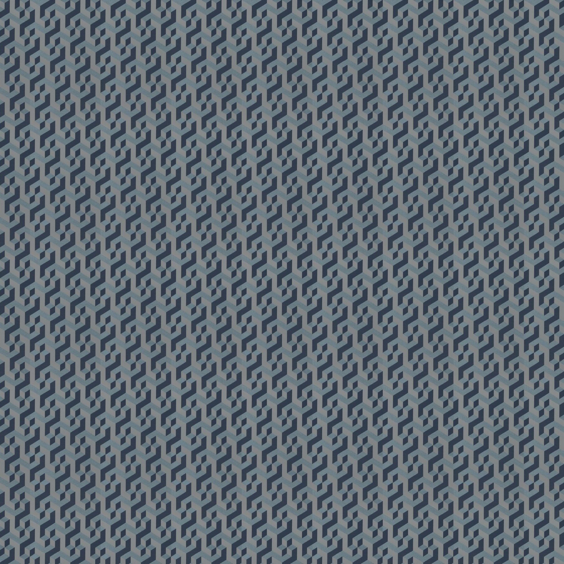 9 7921 050 Malachit Jab Vorhangstoff Meterware Gemustert Blau 1