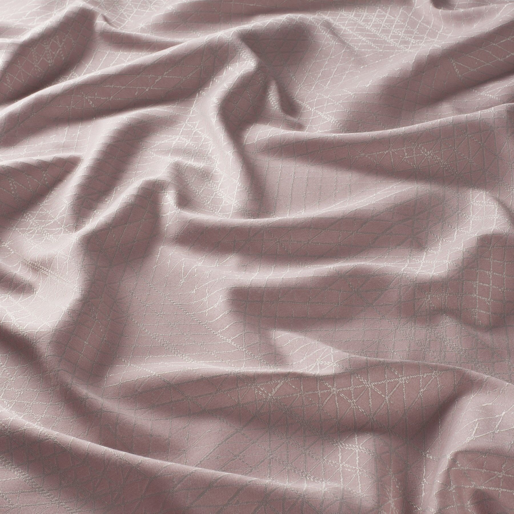 9 7924 080 Ice Crystal Jab Vorhangstoff Meterware Gemustert Rosa