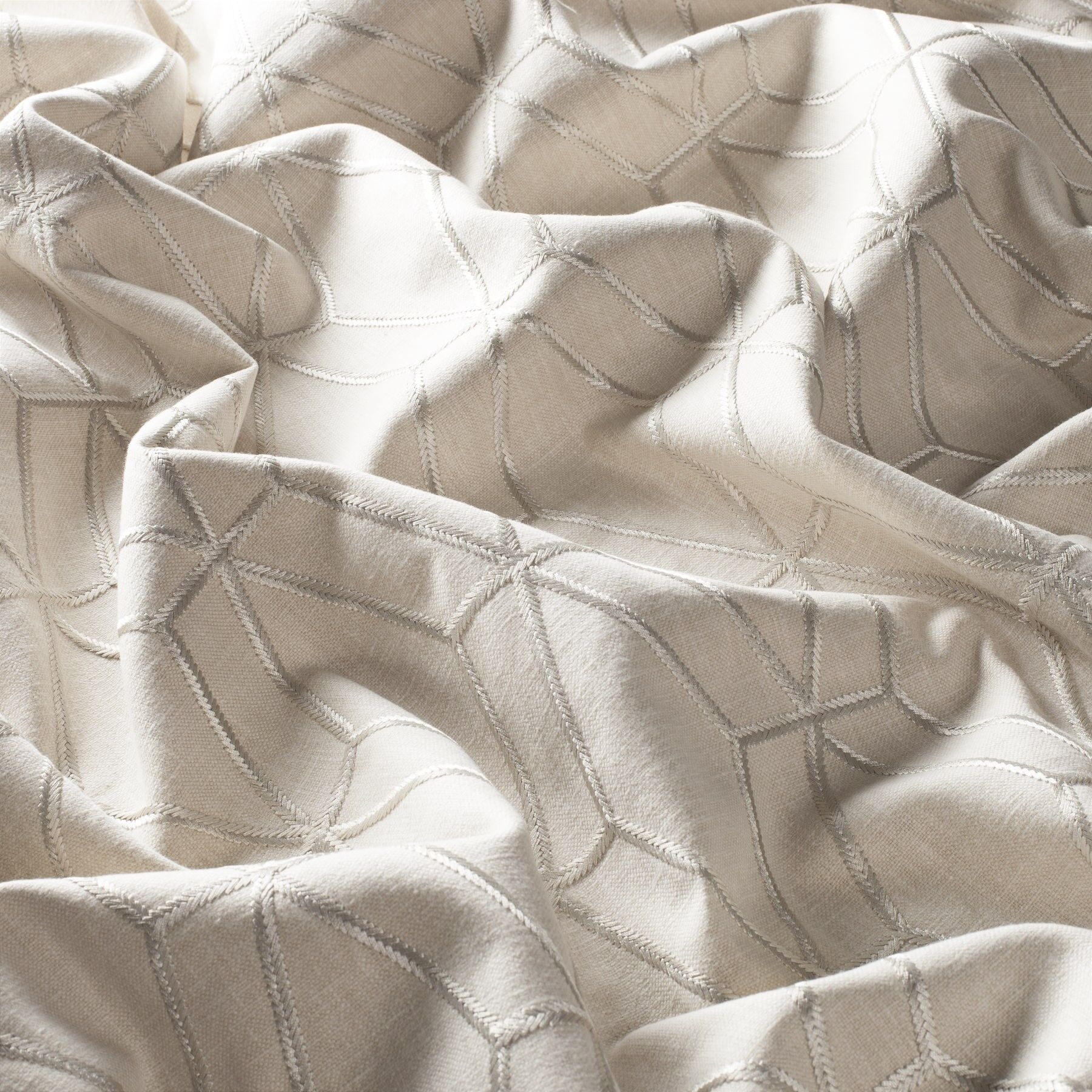 Ca1408 071 Cavillo Jab Vorhangstoff Meterware Gemustert Beige