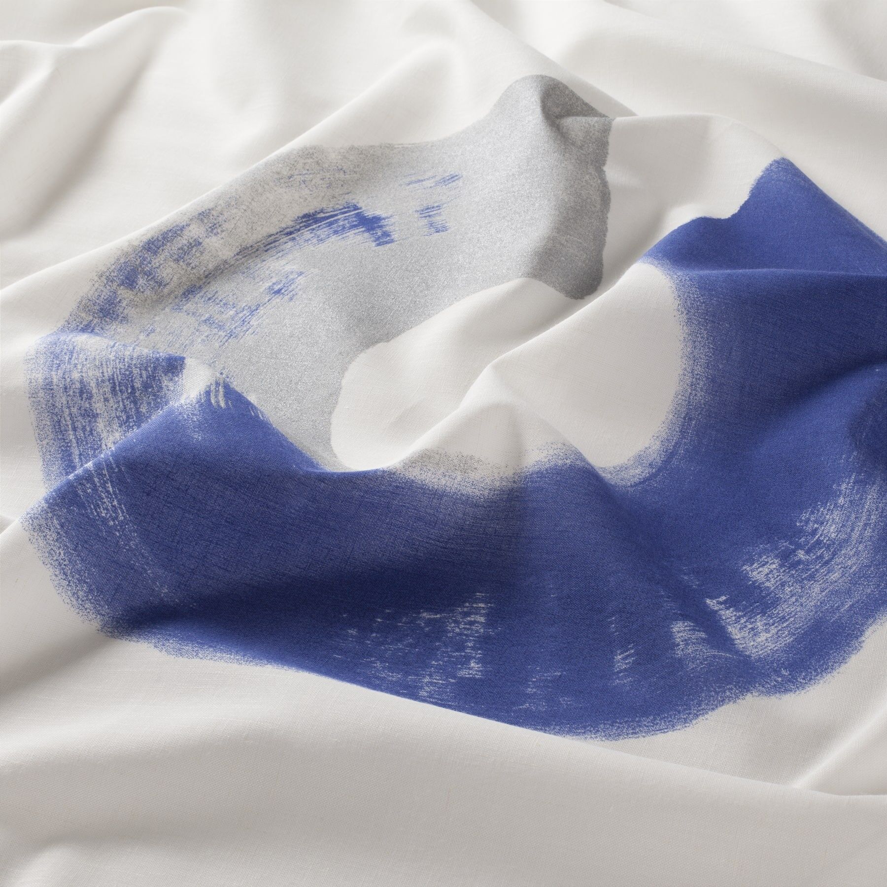 1 8916 050 Out Of Round Jab Vorhangstoff Meterware Gemustert Blau Grau