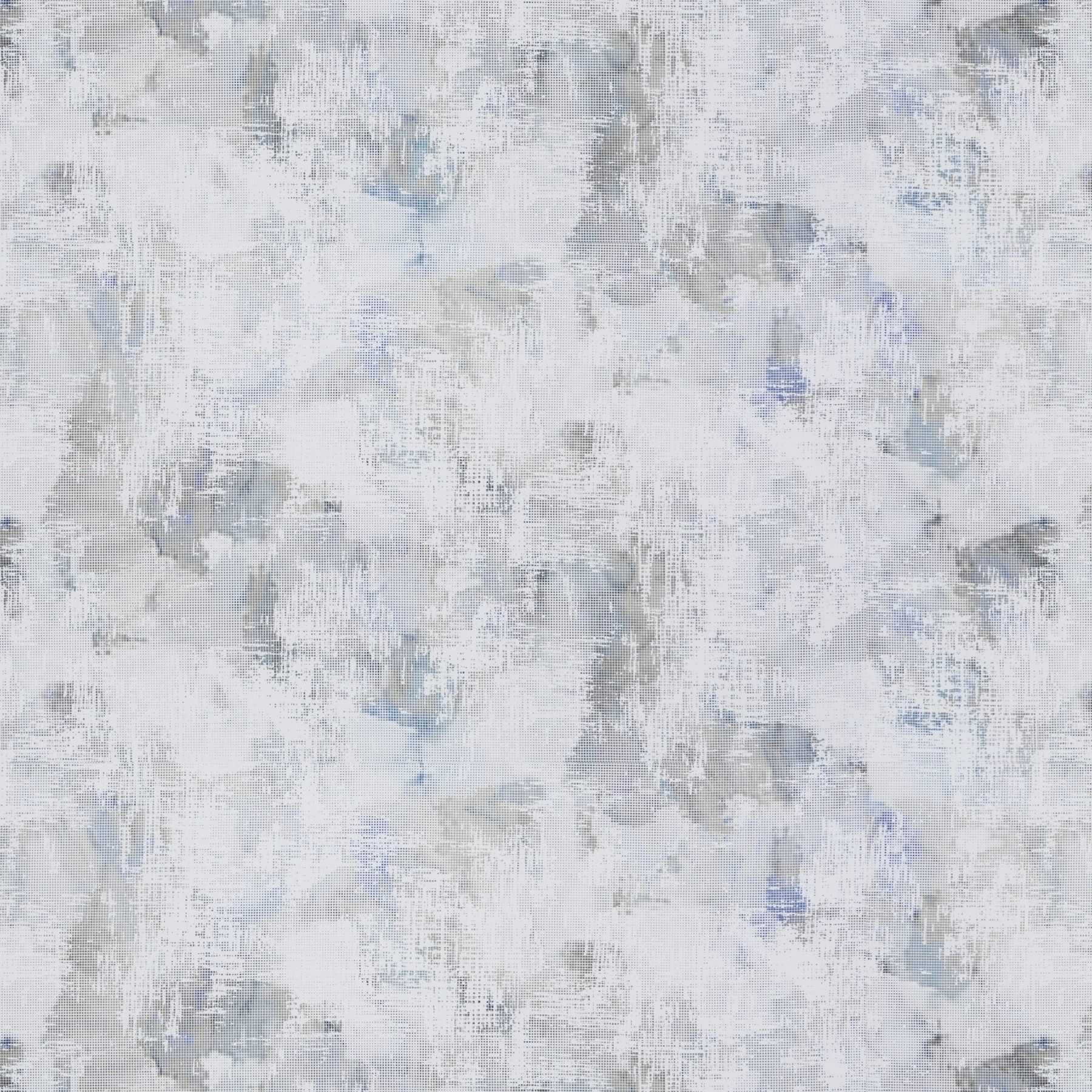 8 1867 050 Pixel Jab Vorhangstoff Meterware Gemustert Weiss Blau 1