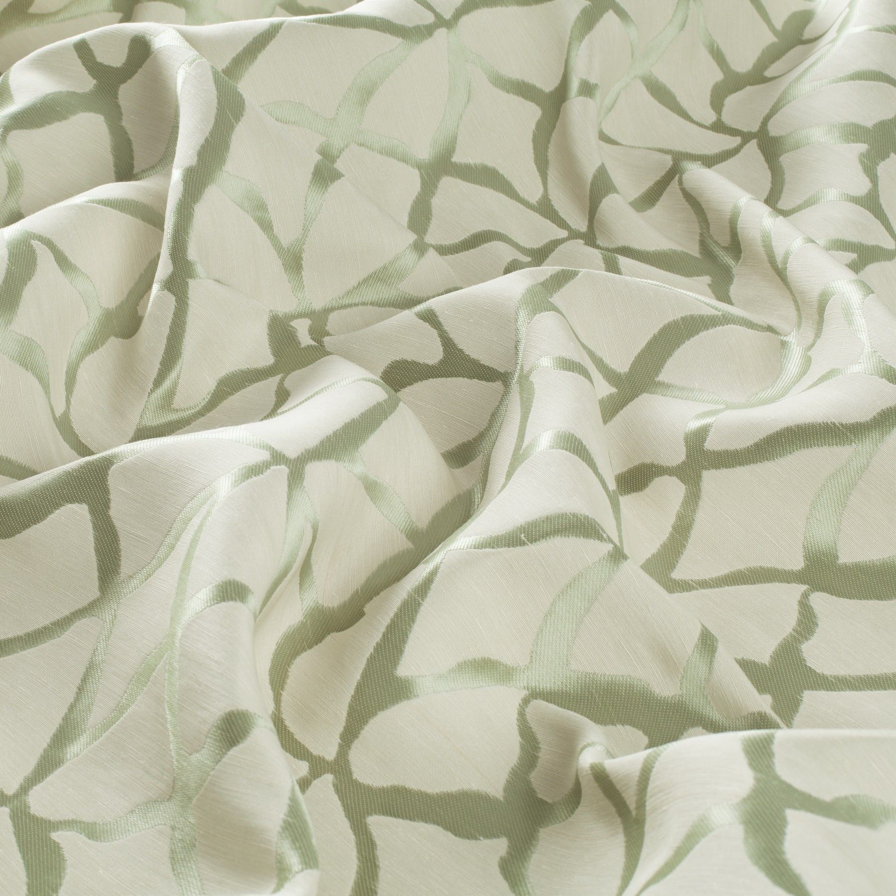 8 1869 030 Verdi Jab Vorhangstoff Meterware Gemustert Beige Gruen