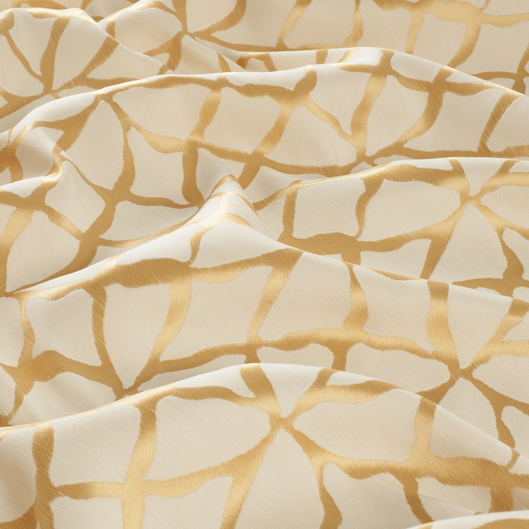8 1869 040 Verdi Jab Vorhangstoff Meterware Gemustert Beige Gelb
