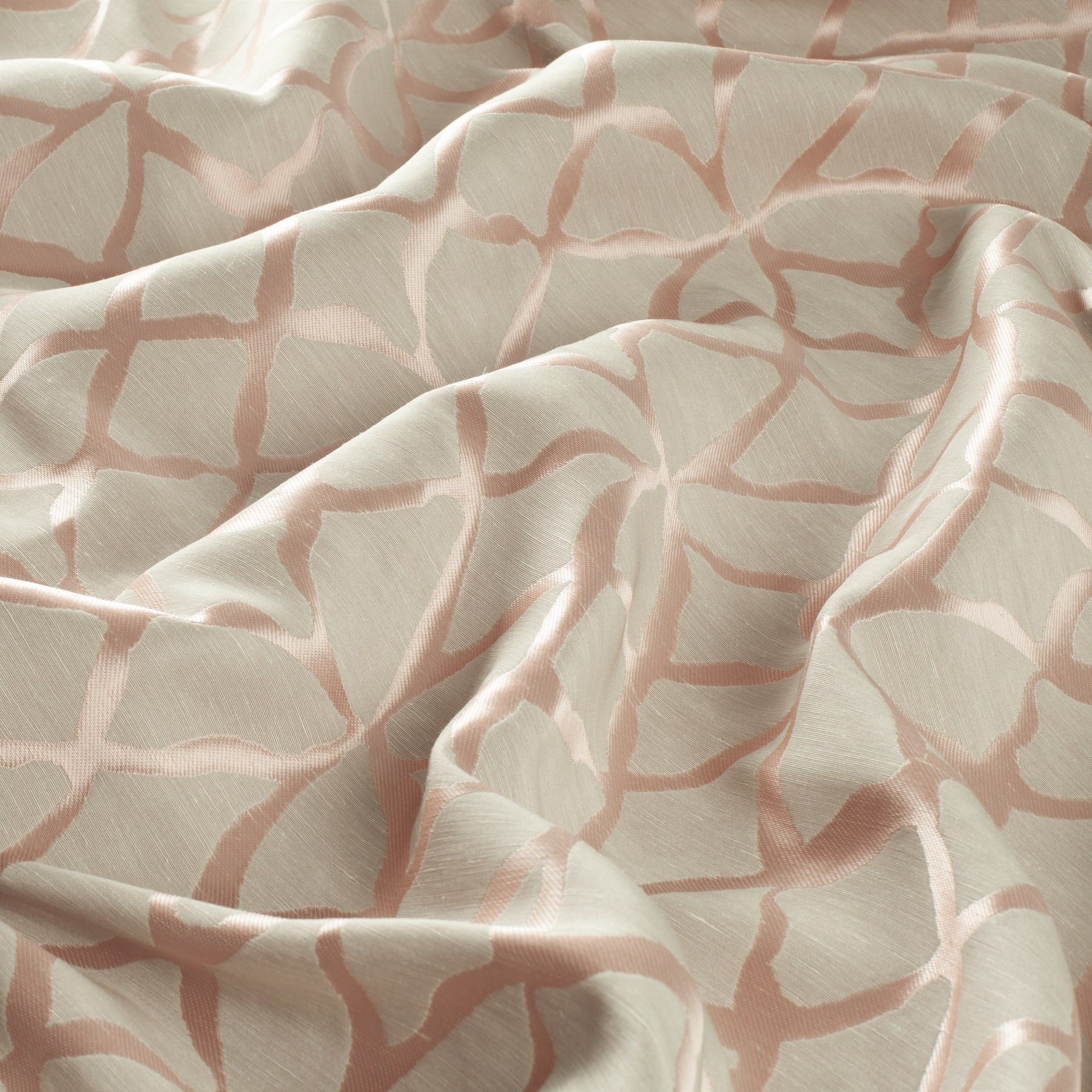 8 1869 061 Verdi Jab Vorhangstoff Meterware Gemustert Beige Rosa