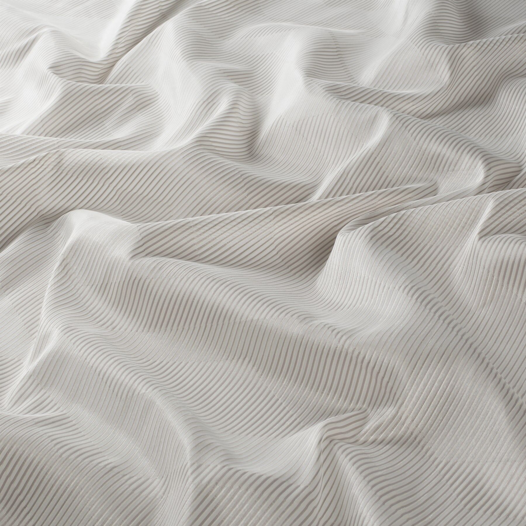 8 1885 070 Zoom Jab Vorhangstoff Meterware Gemustert Creme Weiss