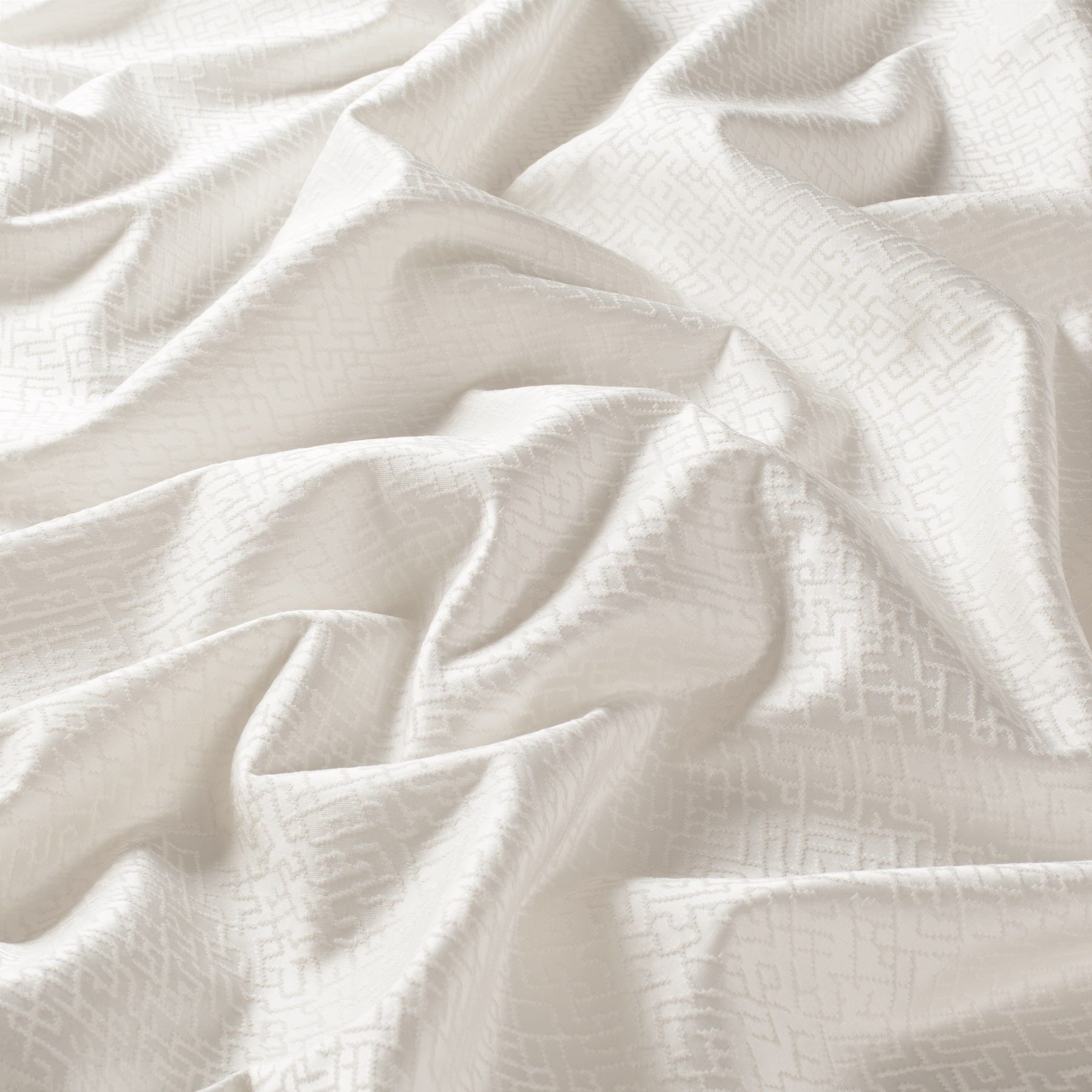 9 7797 090 Nador Jab Vorhangstoff Meterware Gemustert Creme Weiss