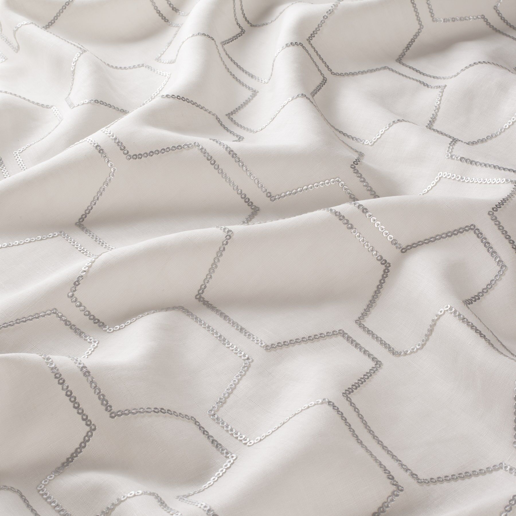Ca1589 070 Cosmic Diamond Jab Vorhangstoff Meterware Gemustert Creme Beige