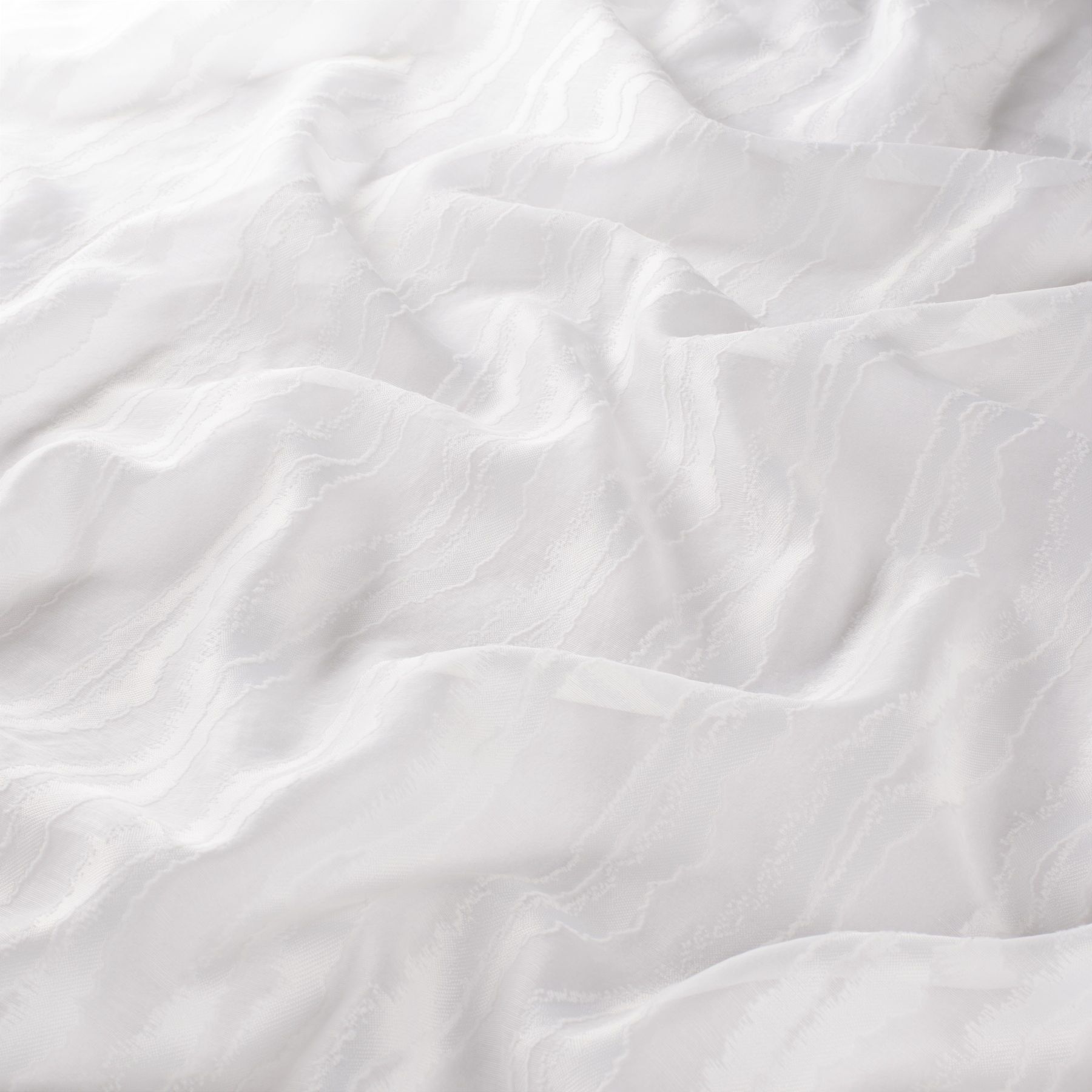 Ja7086 090 Wavy Jab Vorhangstoff Meterware Gemustert Weiss