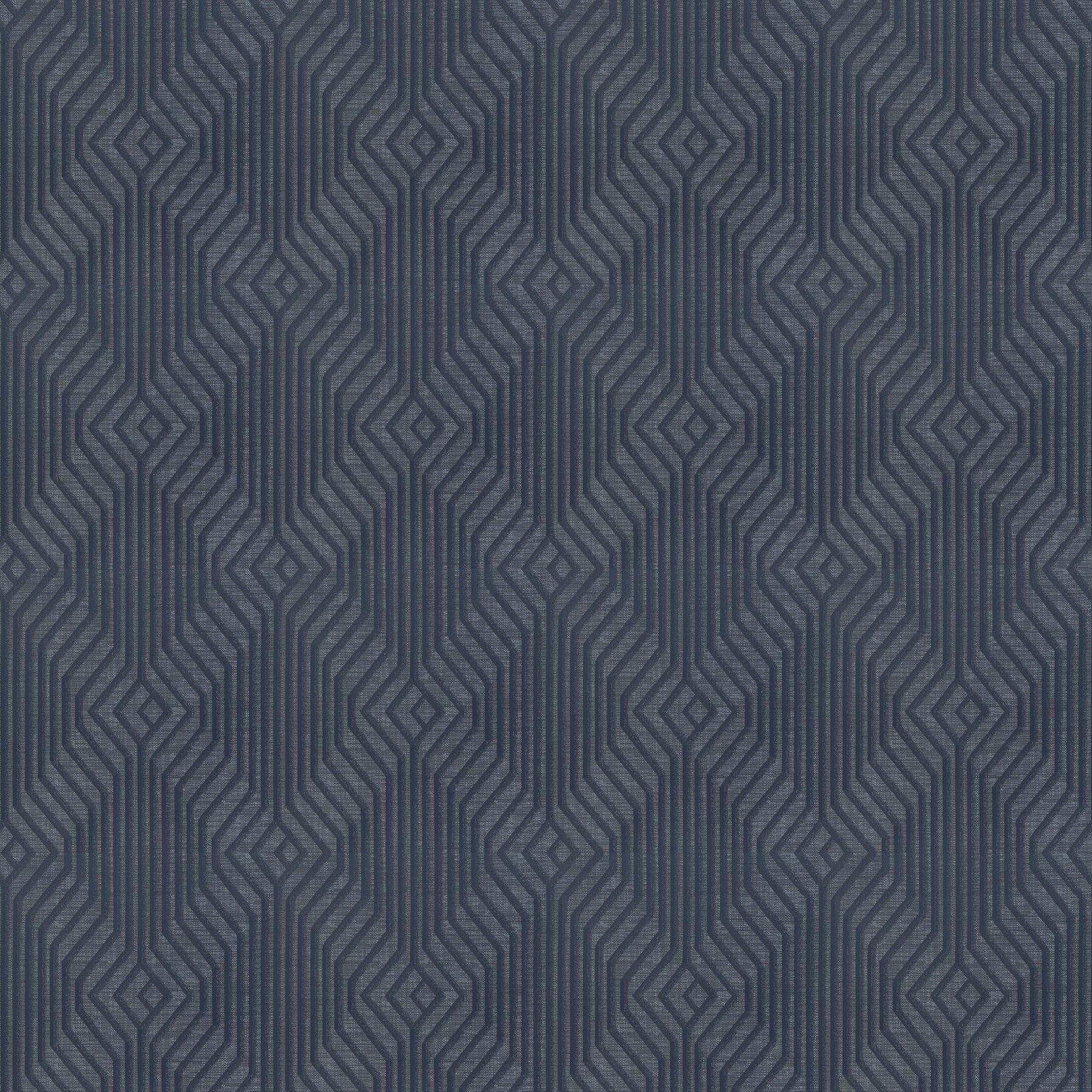 Ja7118 051 Amaris Jab Vorhangstoff Meterware Gemustert Blau 1