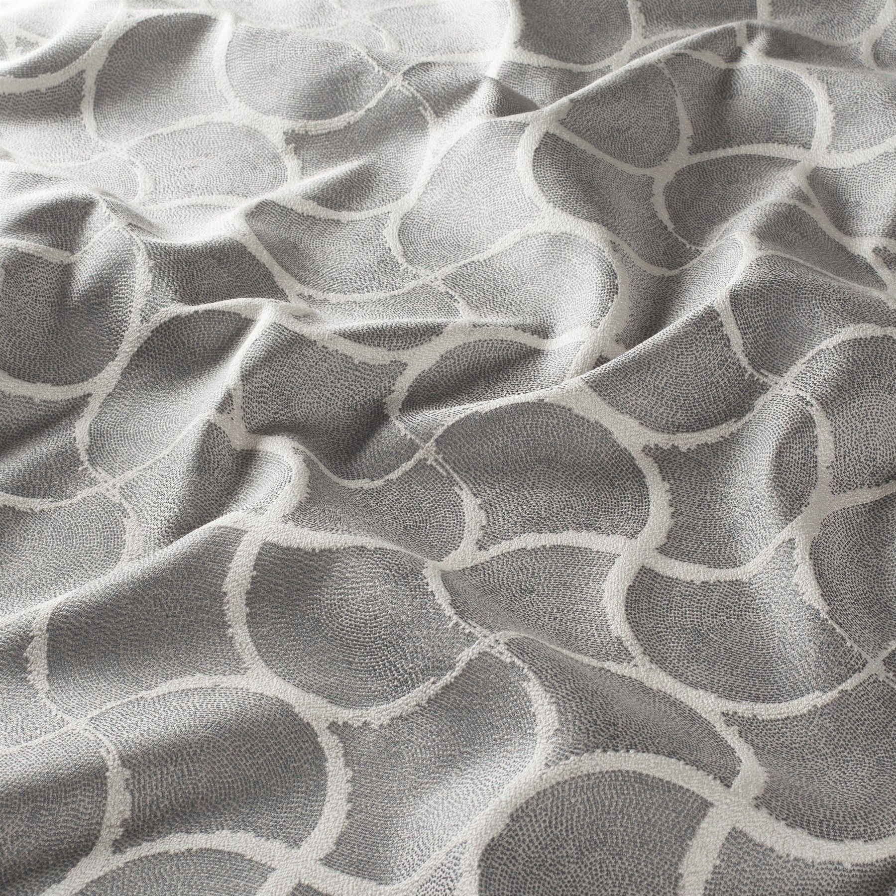 Ja7112 091 Mosaic Jab Vorhangstoff Meterware Gemustert Grau