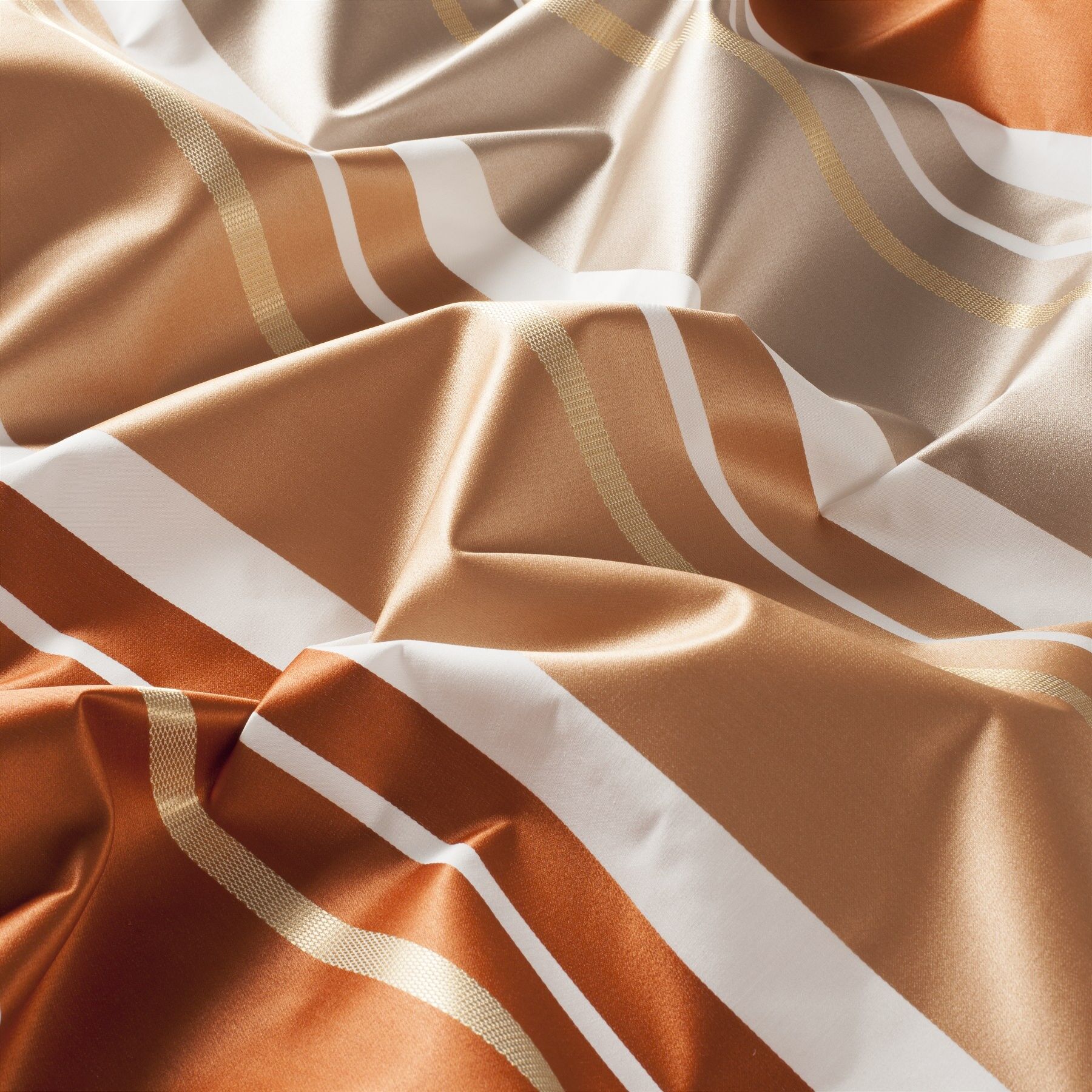 9 7830 060 Legato Jab Vorhangstoff Meterware Gestreift Orange